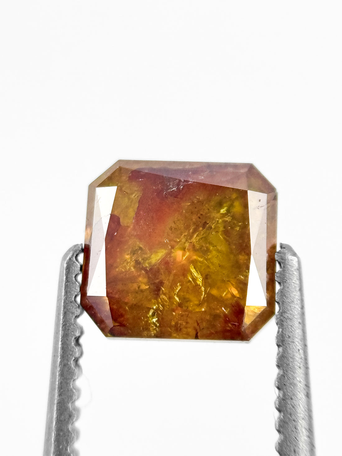 1.21 Ct Cushion Rose Cut Red Natural Antique Diamond