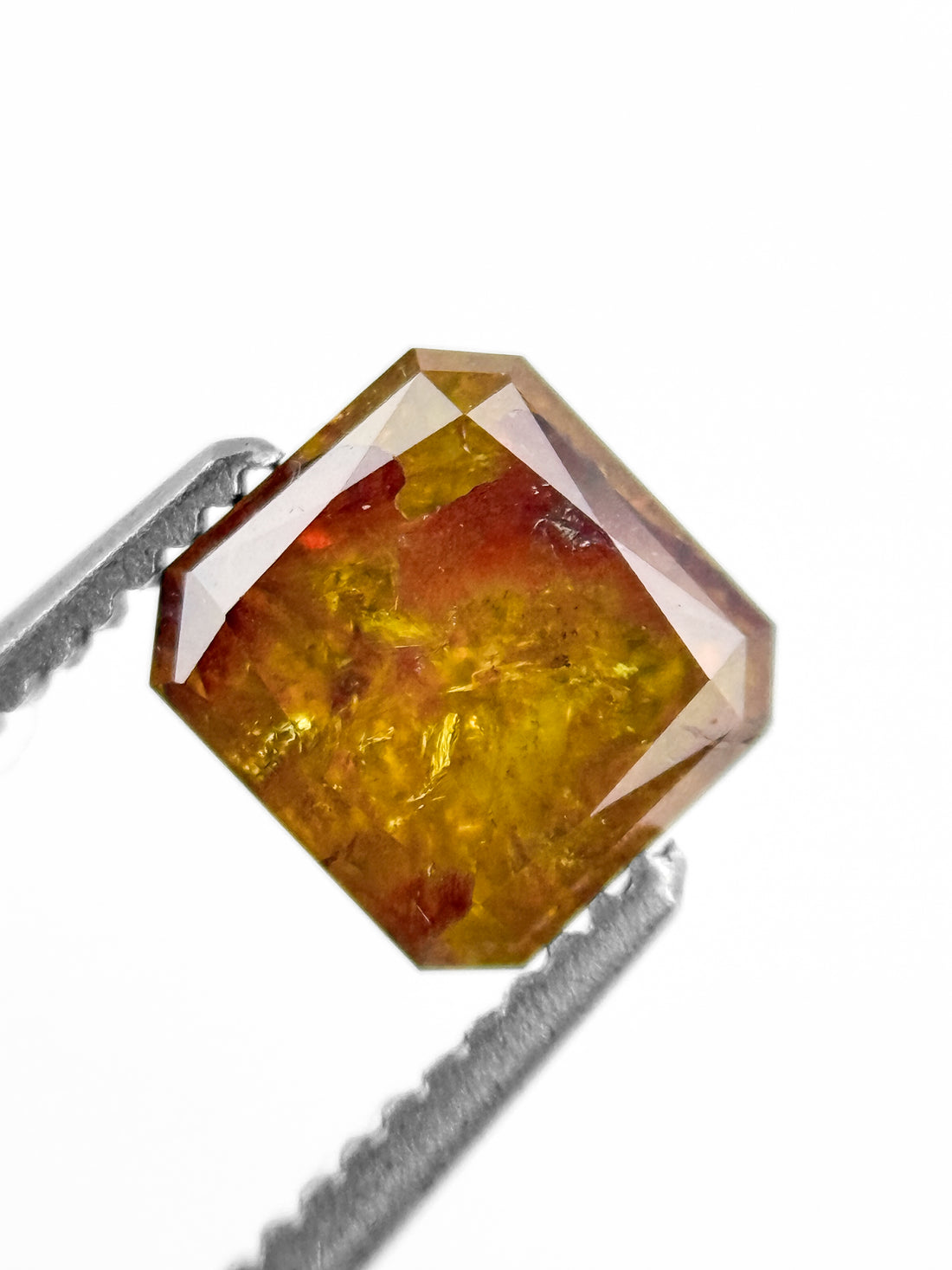 1.21 Ct Cushion Rose Cut Red Natural Antique Diamond