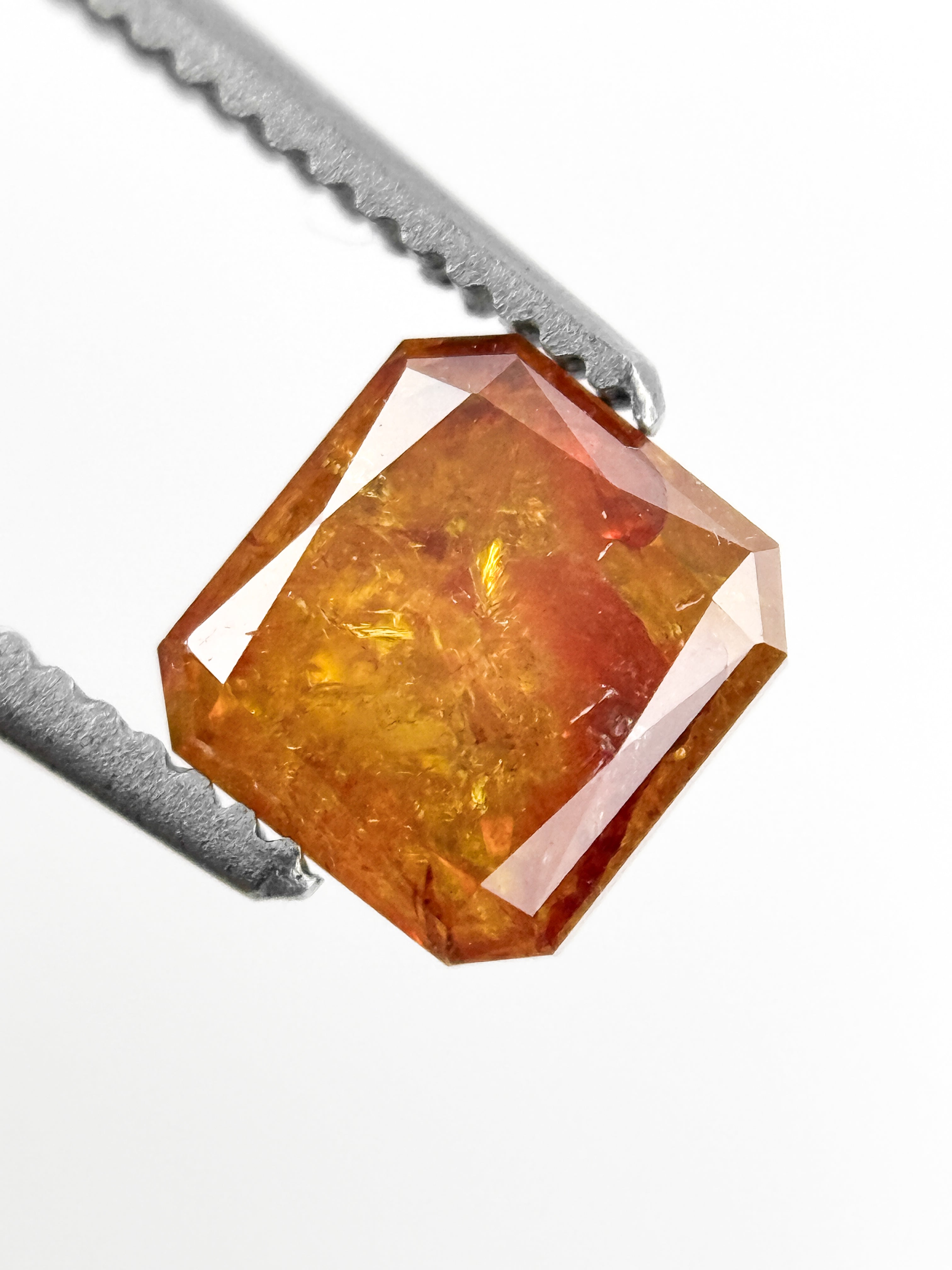 1.21 Ct Cushion Rose Cut Red Natural Antique Diamond