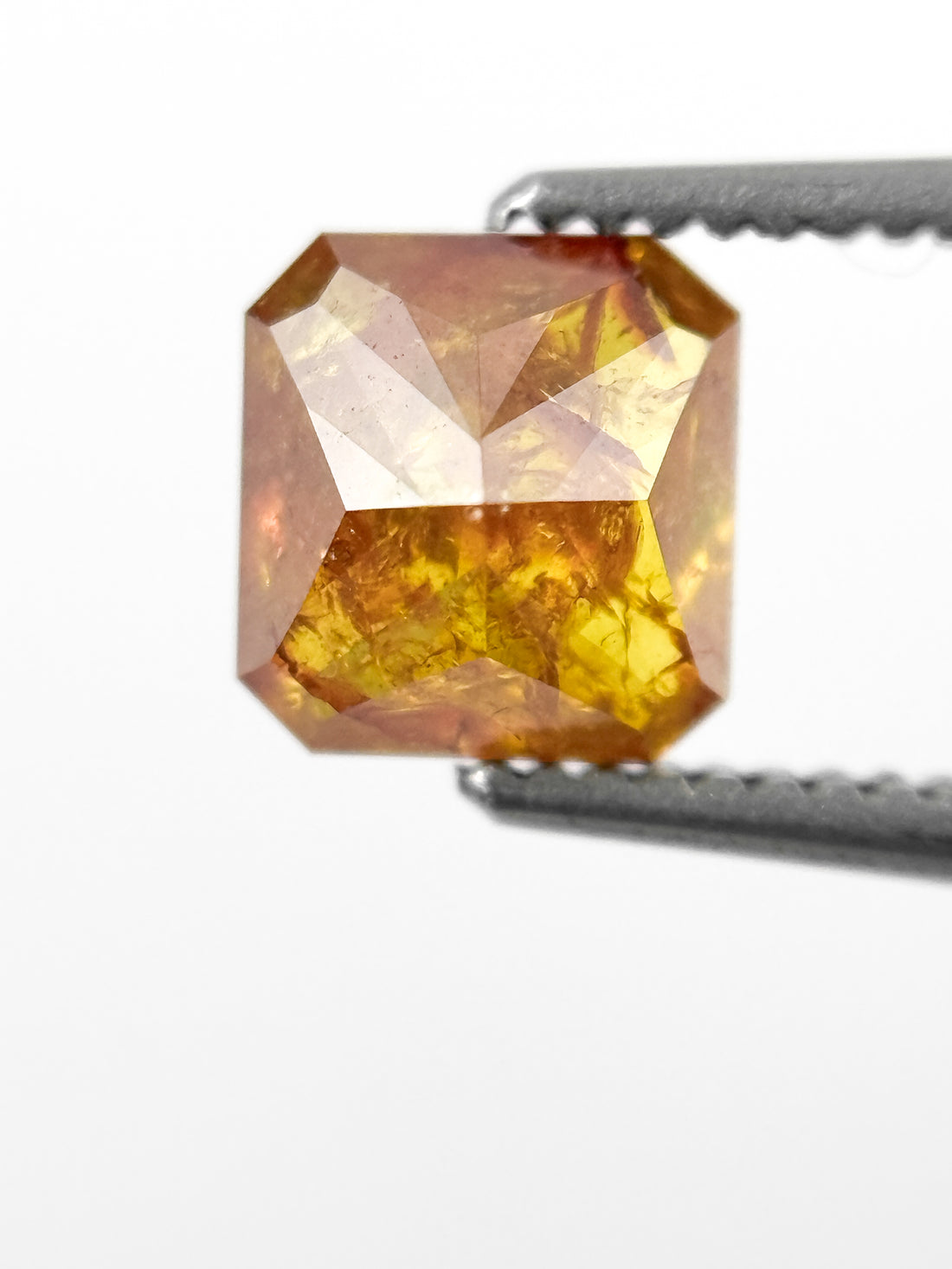 1.21 Ct Cushion Rose Cut Red Natural Antique Diamond