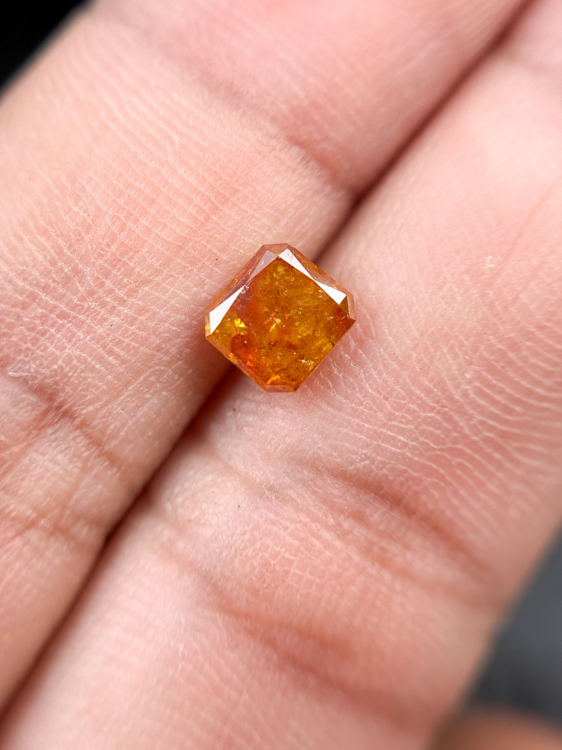1.21 Ct Cushion Rose Cut Red Natural Antique Diamond
