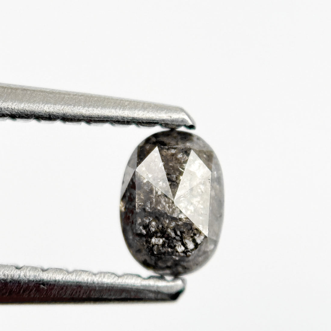 0.36 Ct Oval Rose Cut Grey Natural Minimal Diamond