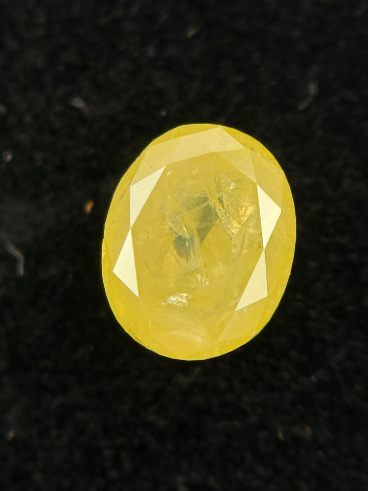 1.06 Ct Oval Rose Cut Yellow Natural Fancy Diamond