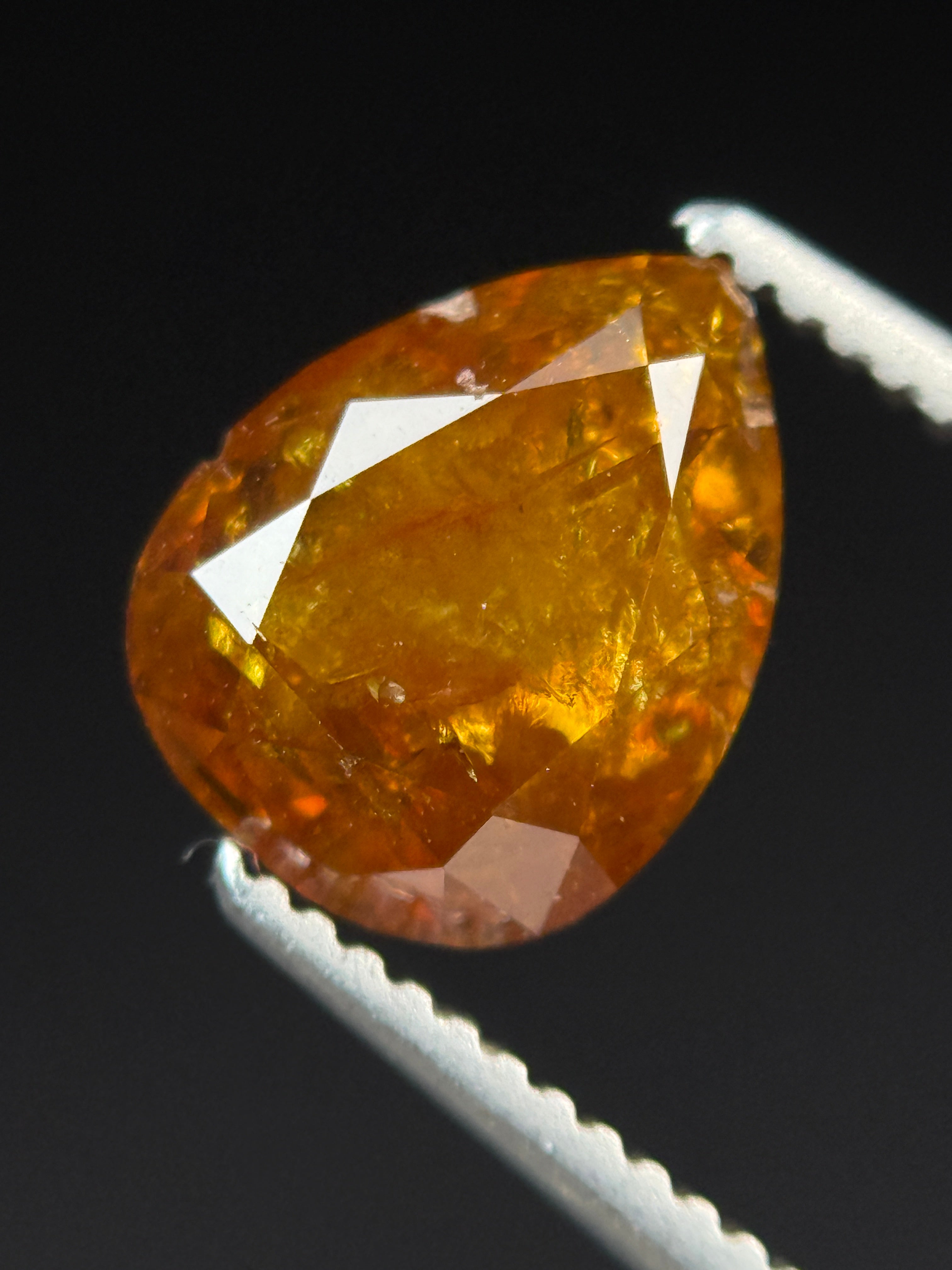 1.74 Ct Pear Rose Cut Red Natural Fancy Diamond