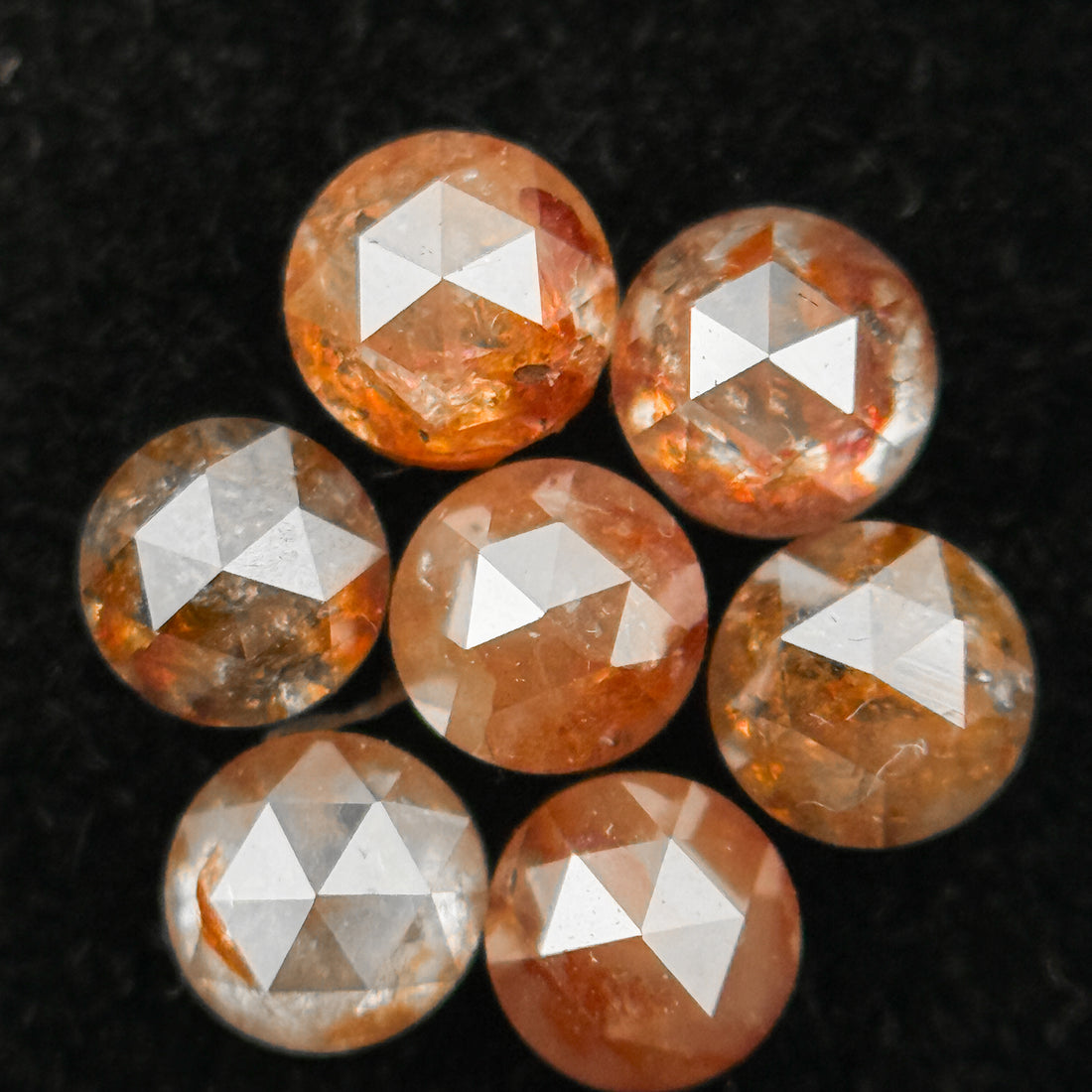 3 MM Round Rose Cut Red Natural Minimal Diamond