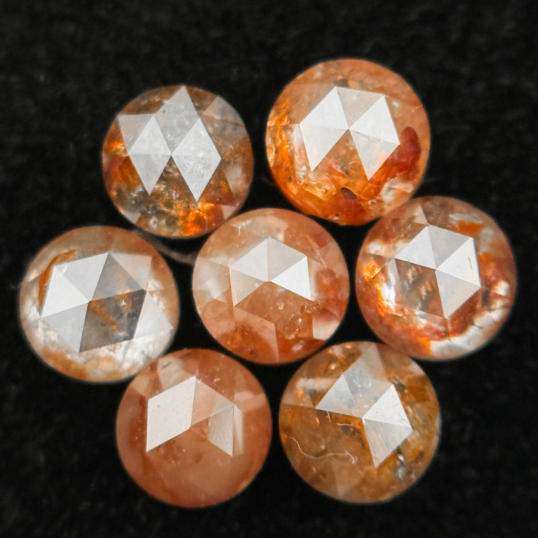 3 MM Round Rose Cut Red Natural Minimal Diamond