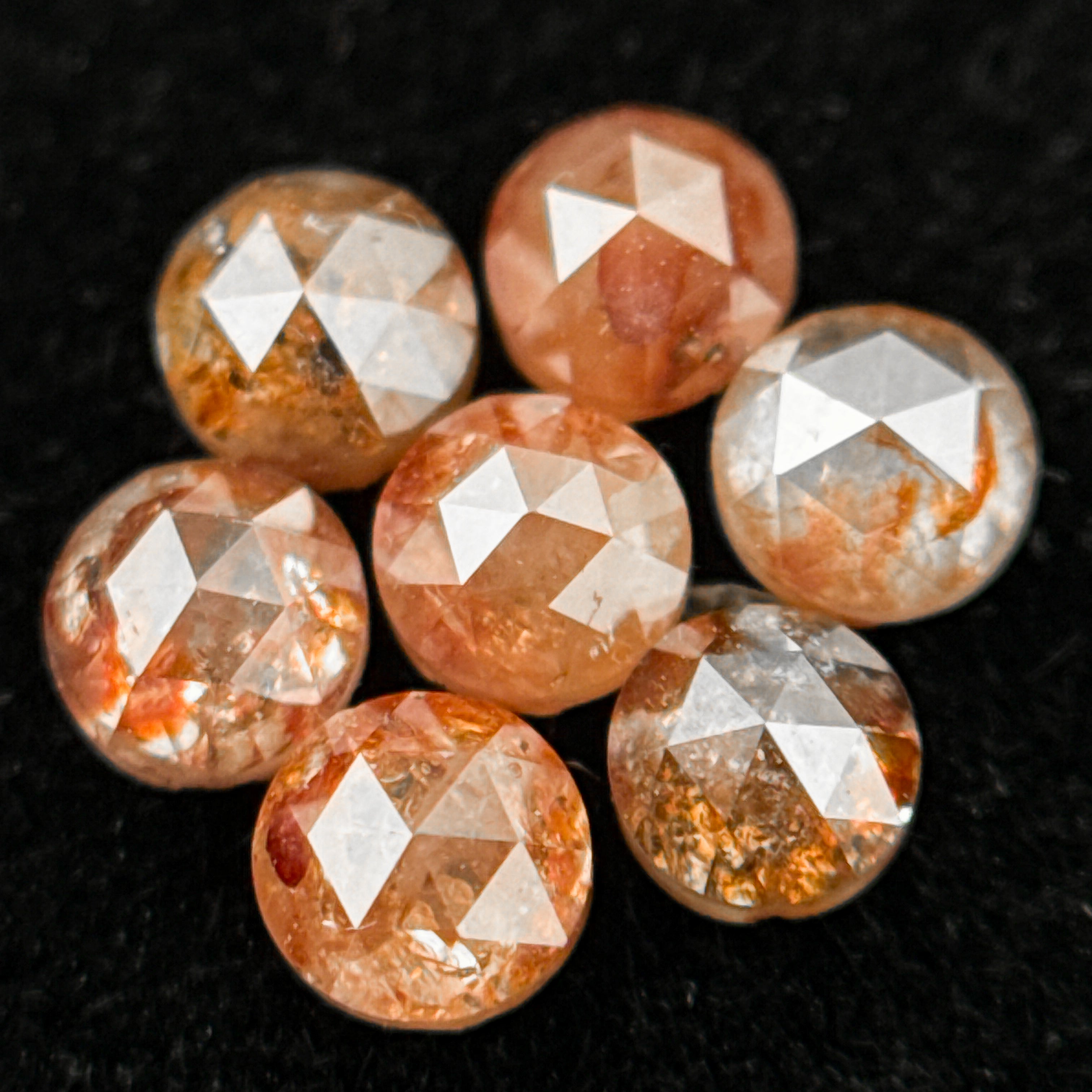 3 MM Round Rose Cut Red Natural Minimal Diamond