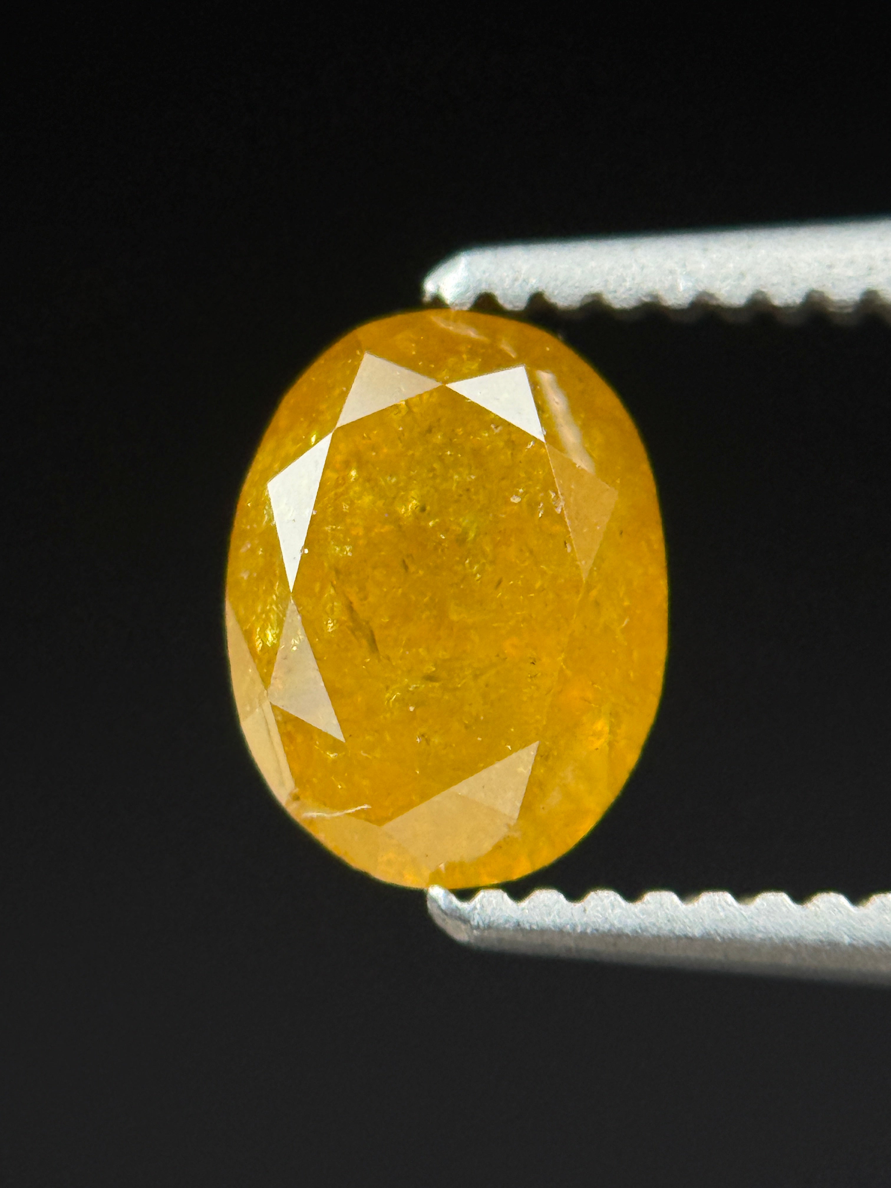 1.22 Ct Oval Brilliant Cut Yellow Natural Fancy Diamond