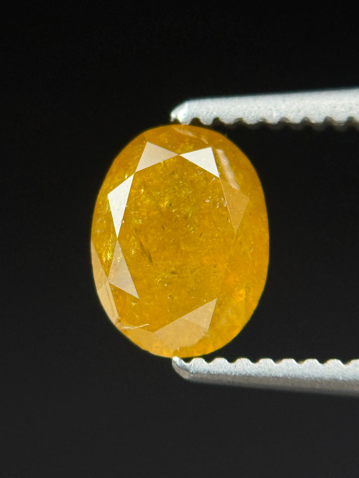 1.22 Ct Oval Brilliant Cut Yellow Natural Fancy Diamond