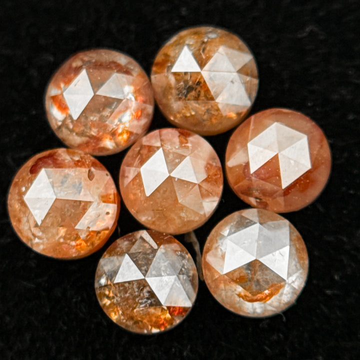 3 MM Round Rose Cut Red Natural Minimal Diamond