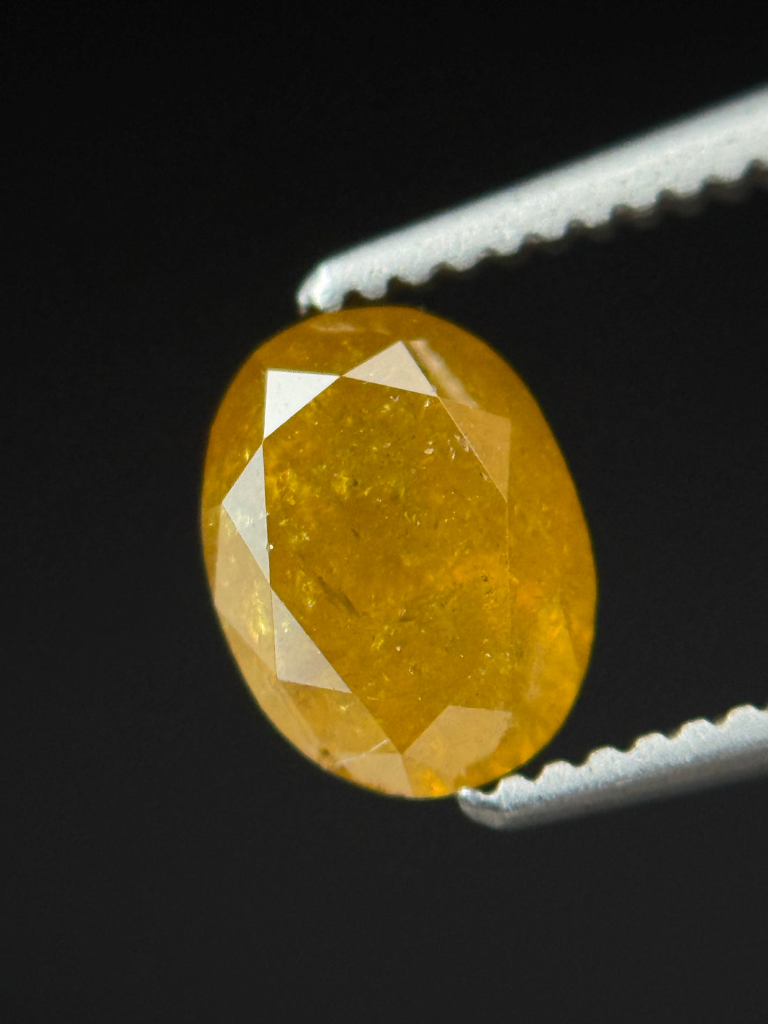 1.22 Ct Oval Brilliant Cut Yellow Natural Fancy Diamond