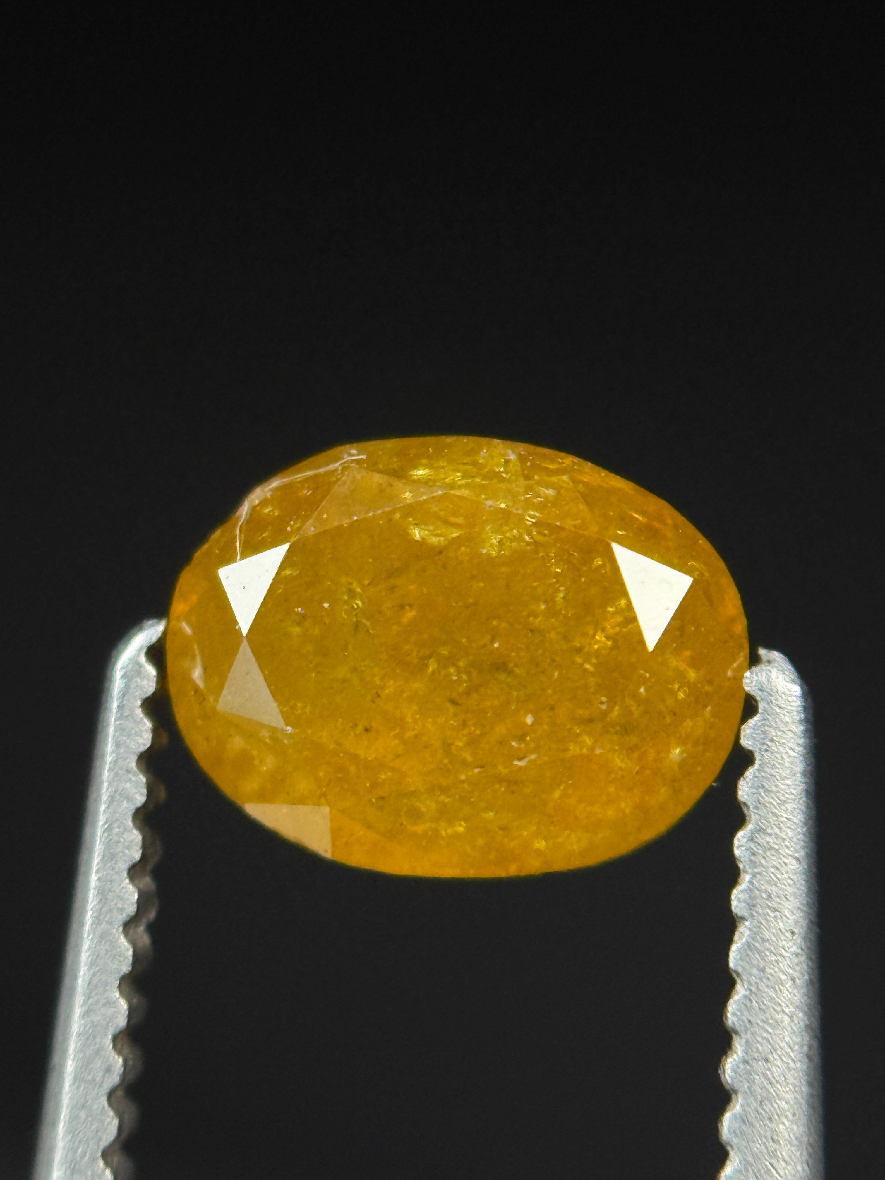 1.22 Ct Oval Brilliant Cut Yellow Natural Fancy Diamond