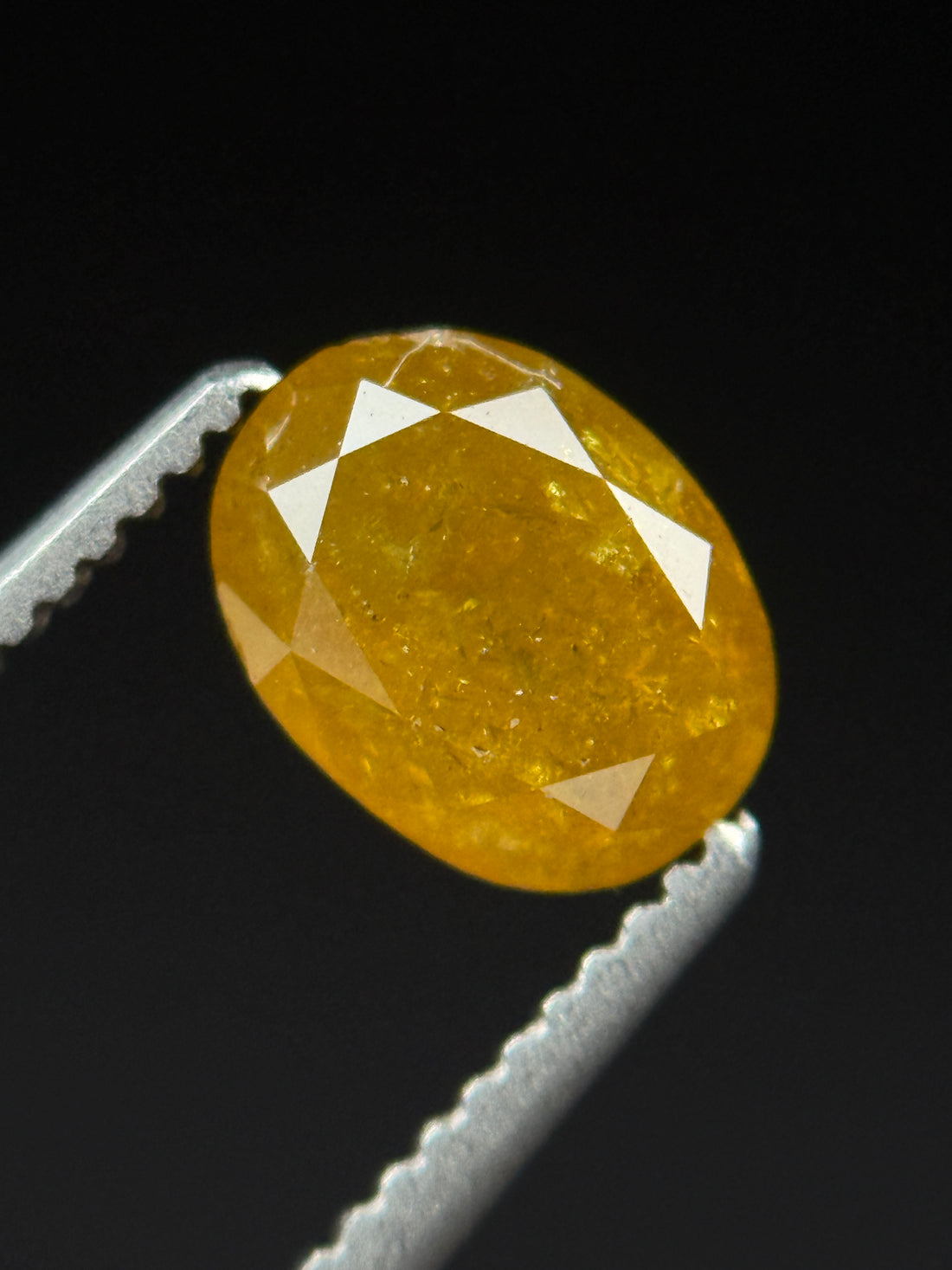 1.22 Ct Oval Brilliant Cut Yellow Natural Fancy Diamond