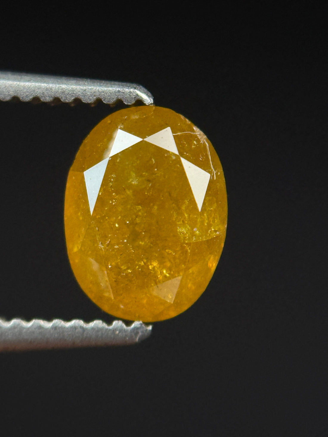 1.22 Ct Oval Brilliant Cut Yellow Natural Fancy Diamond