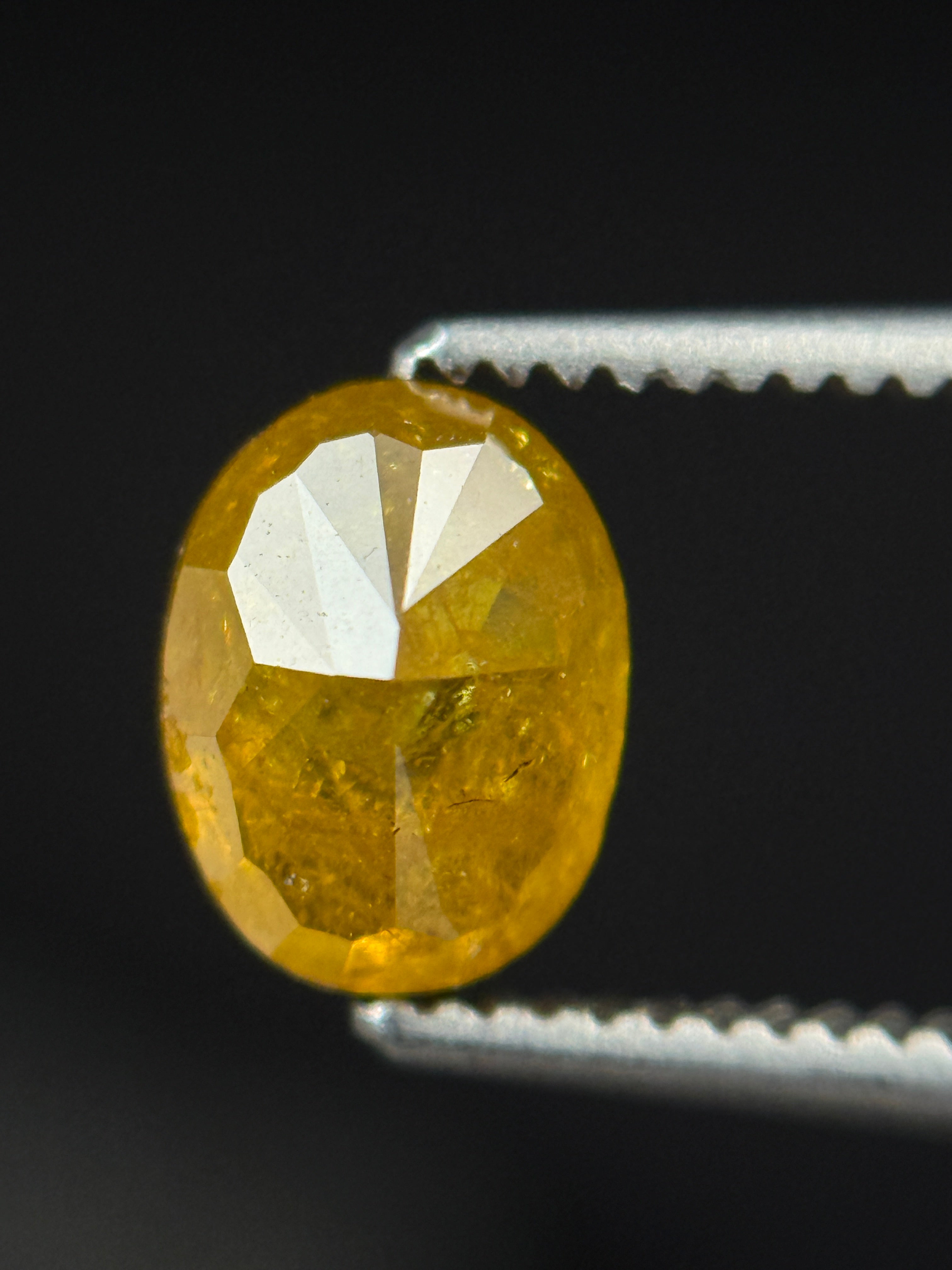 1.22 Ct Oval Brilliant Cut Yellow Natural Fancy Diamond