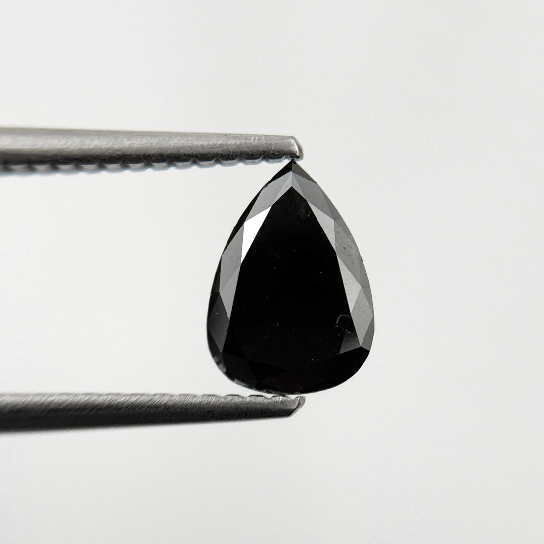 1.11 Ct Pear Rose Cut Black Natural Fancy Diamond