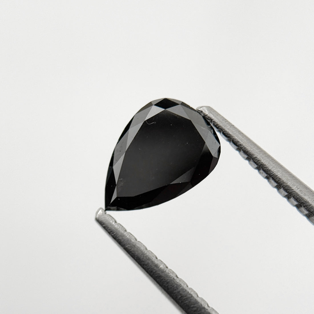 1.11 Ct Pear Rose Cut Black Natural Fancy Diamond