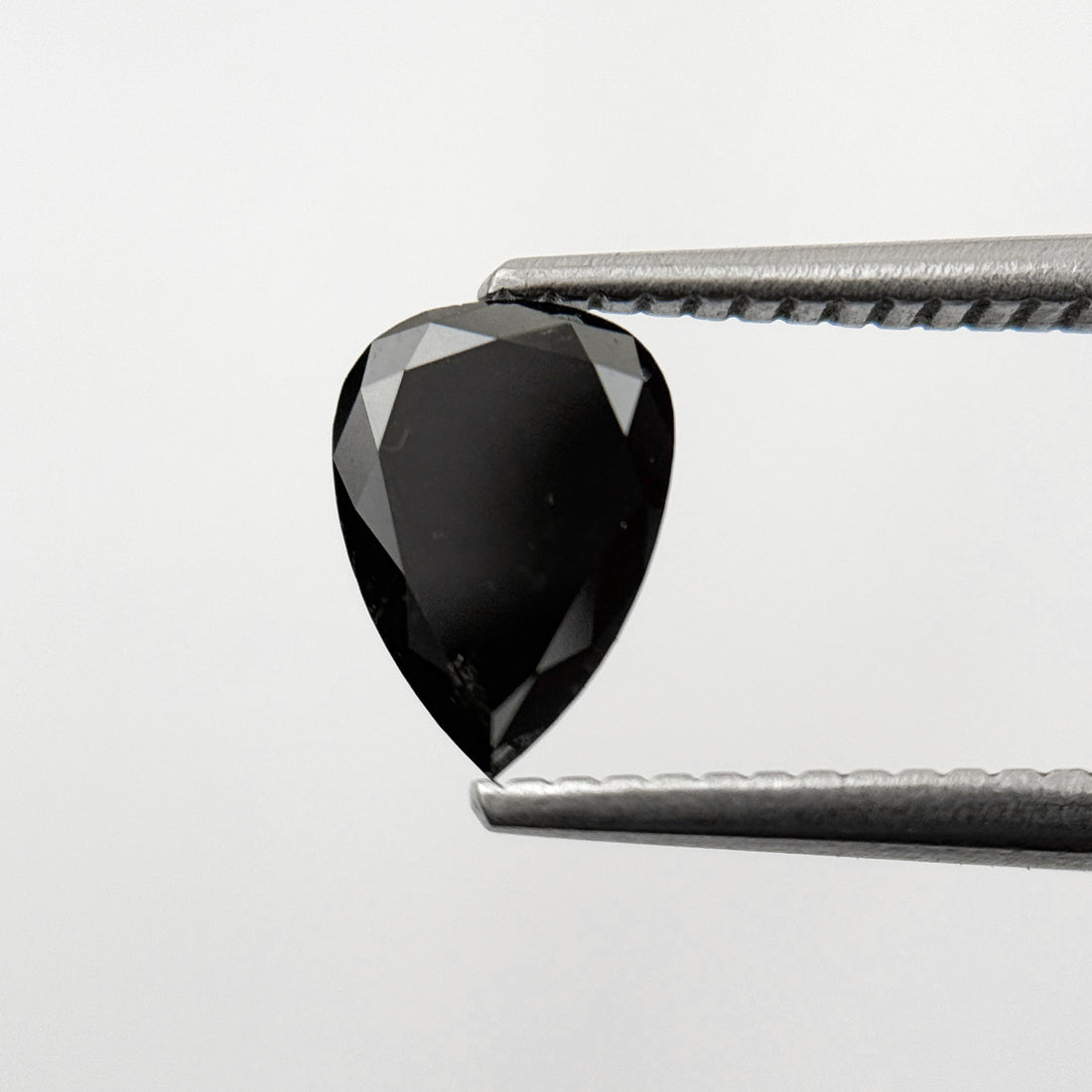 1.11 Ct Pear Rose Cut Black Natural Fancy Diamond