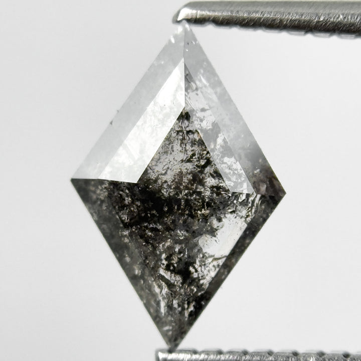1.00 Ct Kite Rose Cut Grey Natural Salt and Pepper Diamond