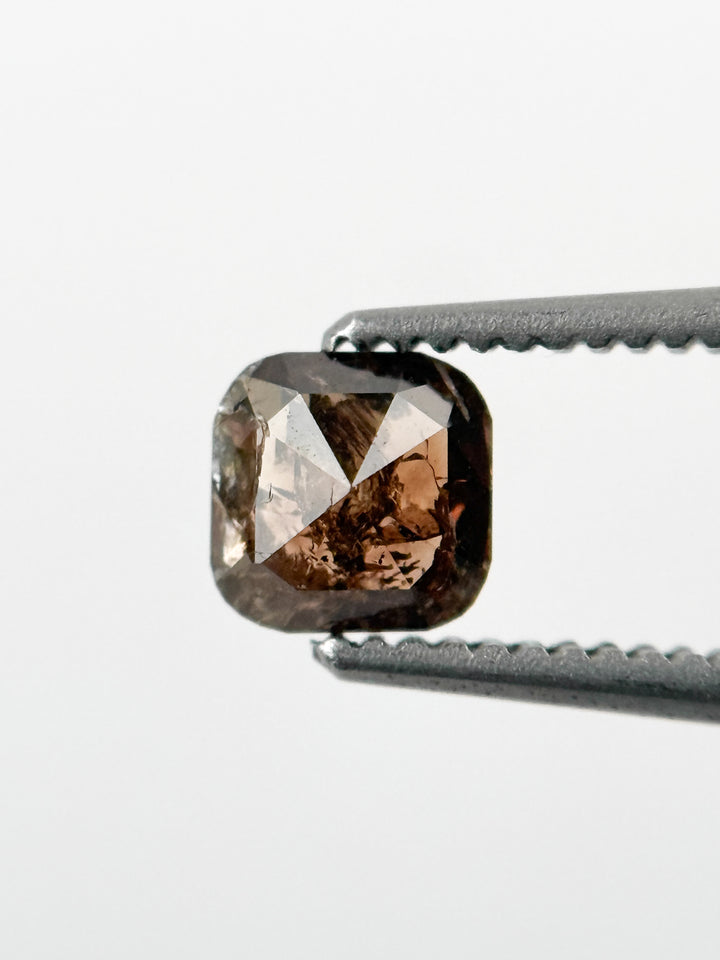 0.51 Ct Cushion Rose Cut Brown Natural Fancy Diamond
