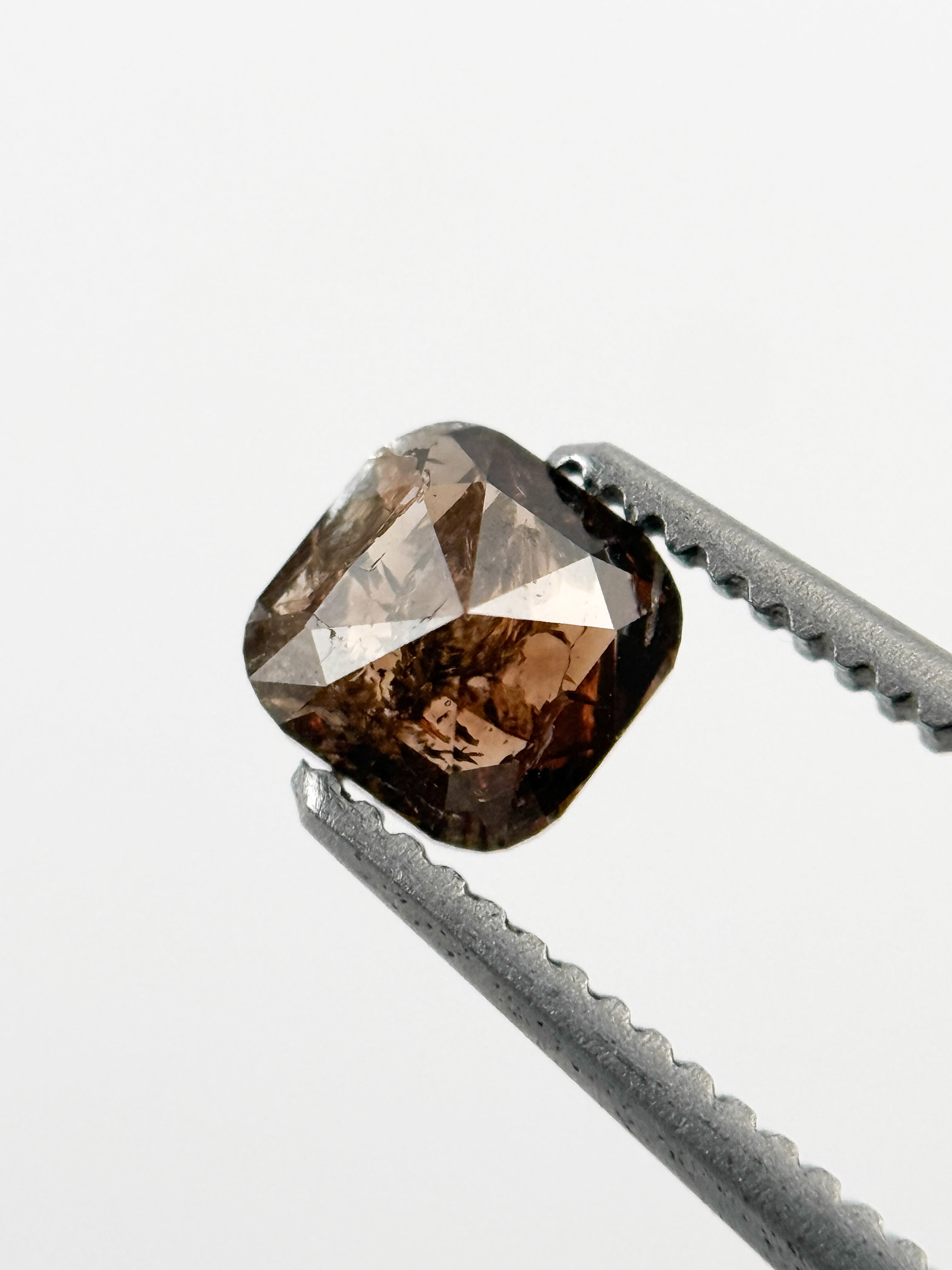0.51 Ct Cushion Rose Cut Brown Natural Fancy Diamond