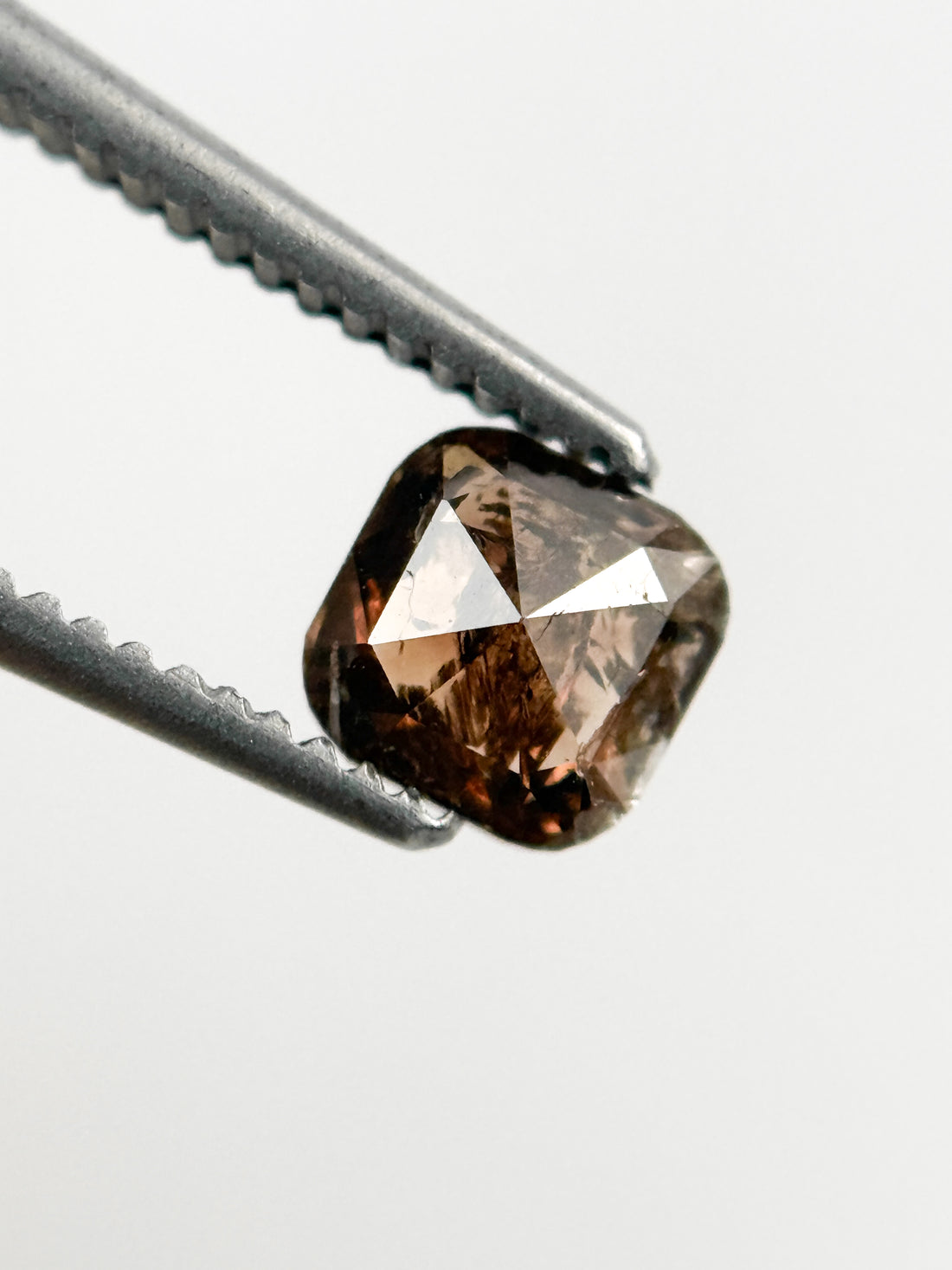 0.51 Ct Cushion Rose Cut Brown Natural Fancy Diamond