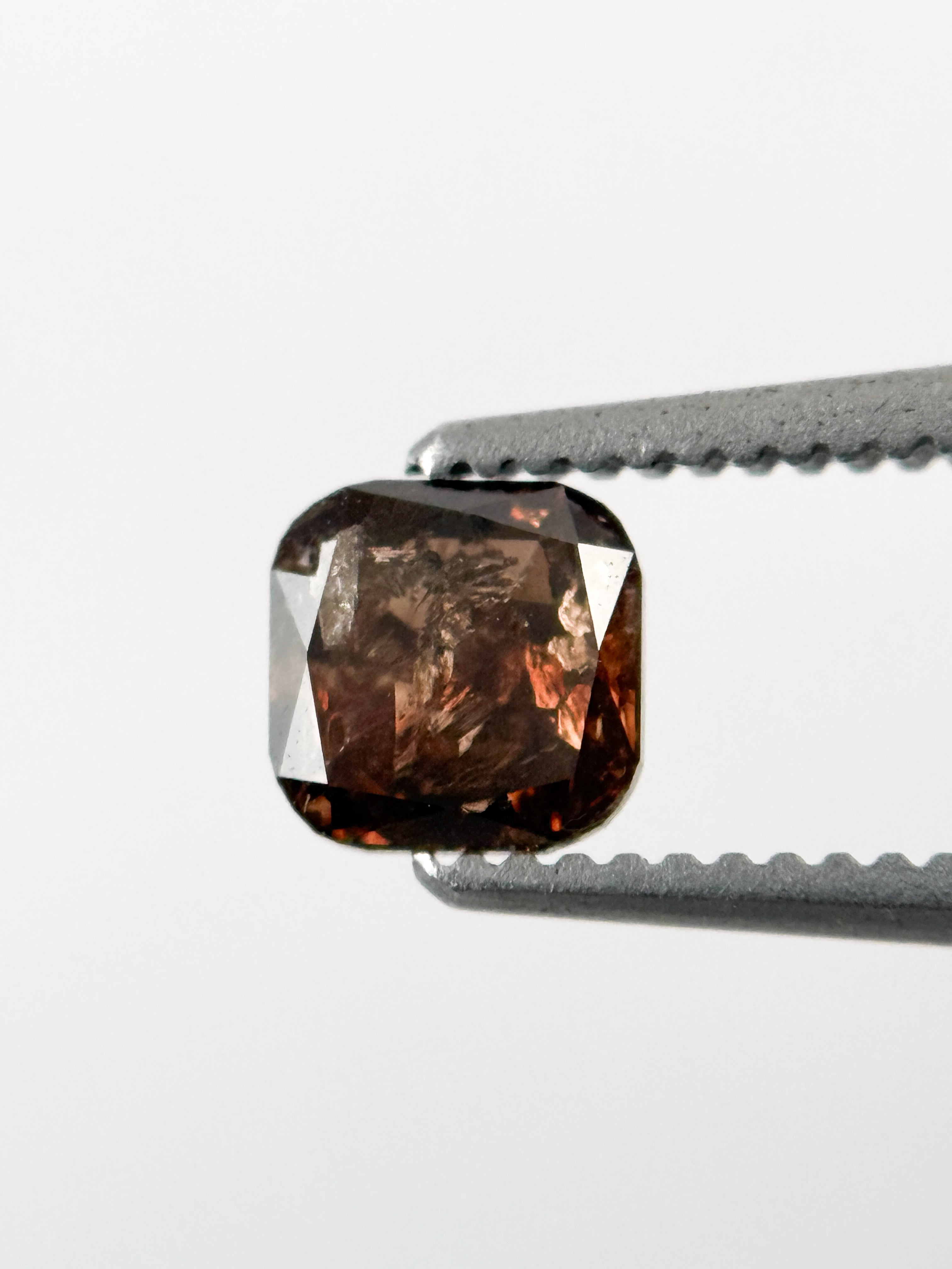 0.51 Ct Cushion Rose Cut Brown Natural Fancy Diamond