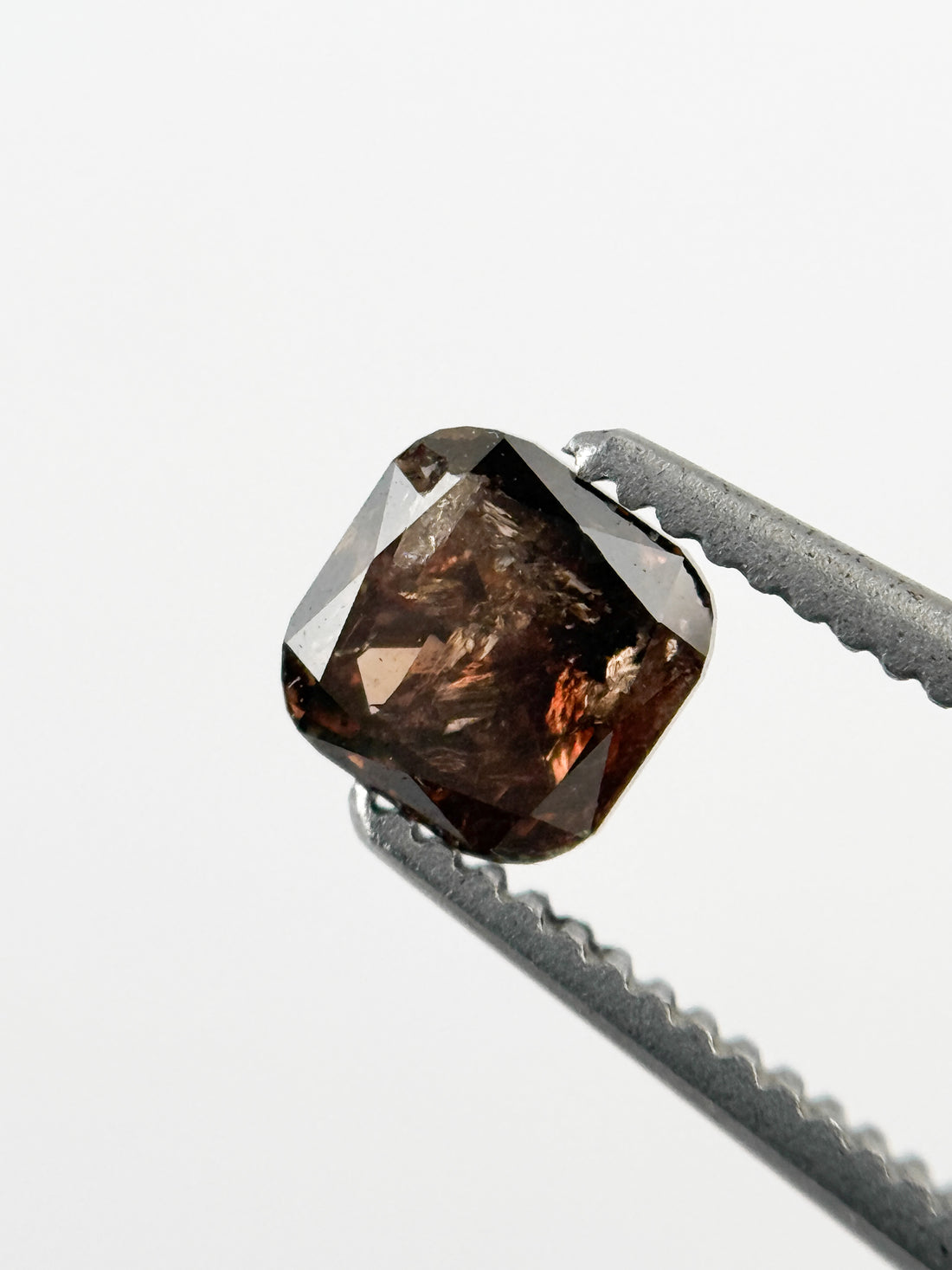 0.51 Ct Cushion Rose Cut Brown Natural Fancy Diamond