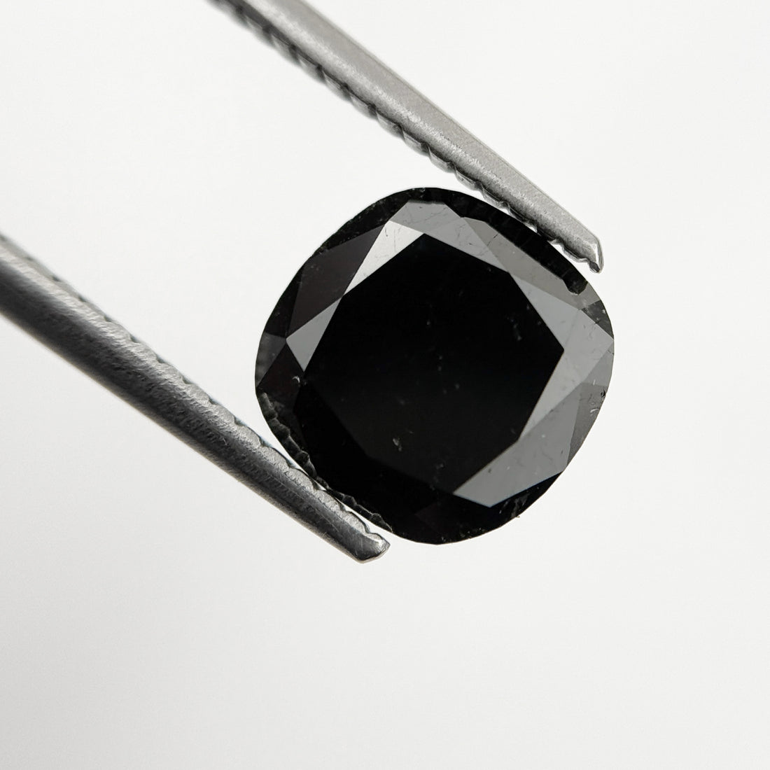 2.44 Ct Cushion Rose Cut Black Natural Fancy Diamond
