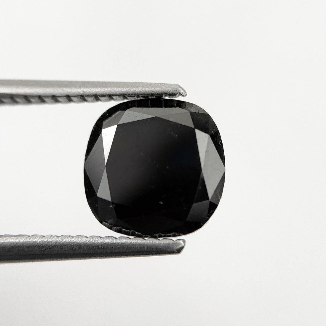 2.44 Ct Cushion Rose Cut Black Natural Fancy Diamond