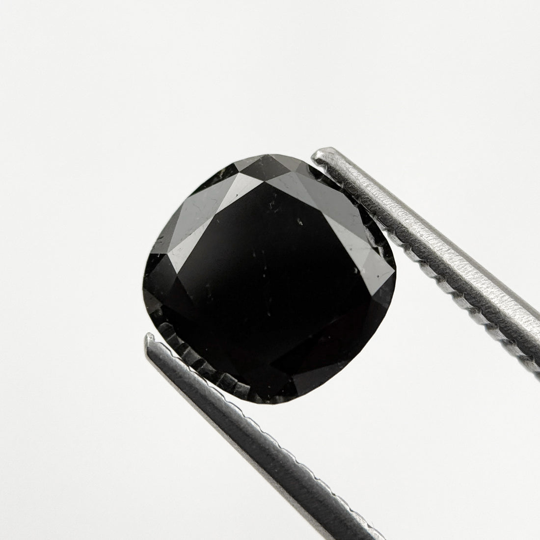 2.44 Ct Cushion Rose Cut Black Natural Fancy Diamond