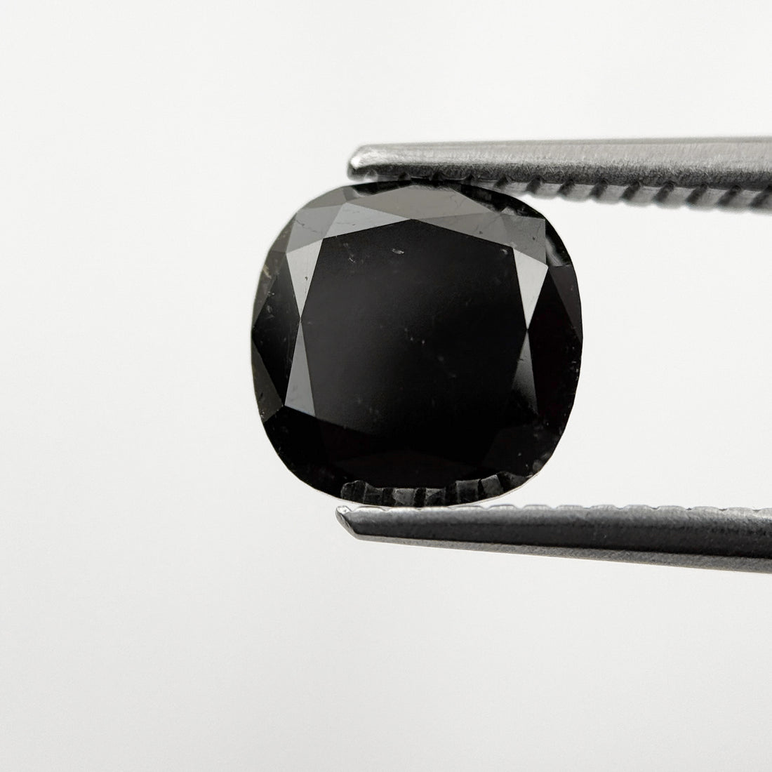 2.44 Ct Cushion Rose Cut Black Natural Fancy Diamond
