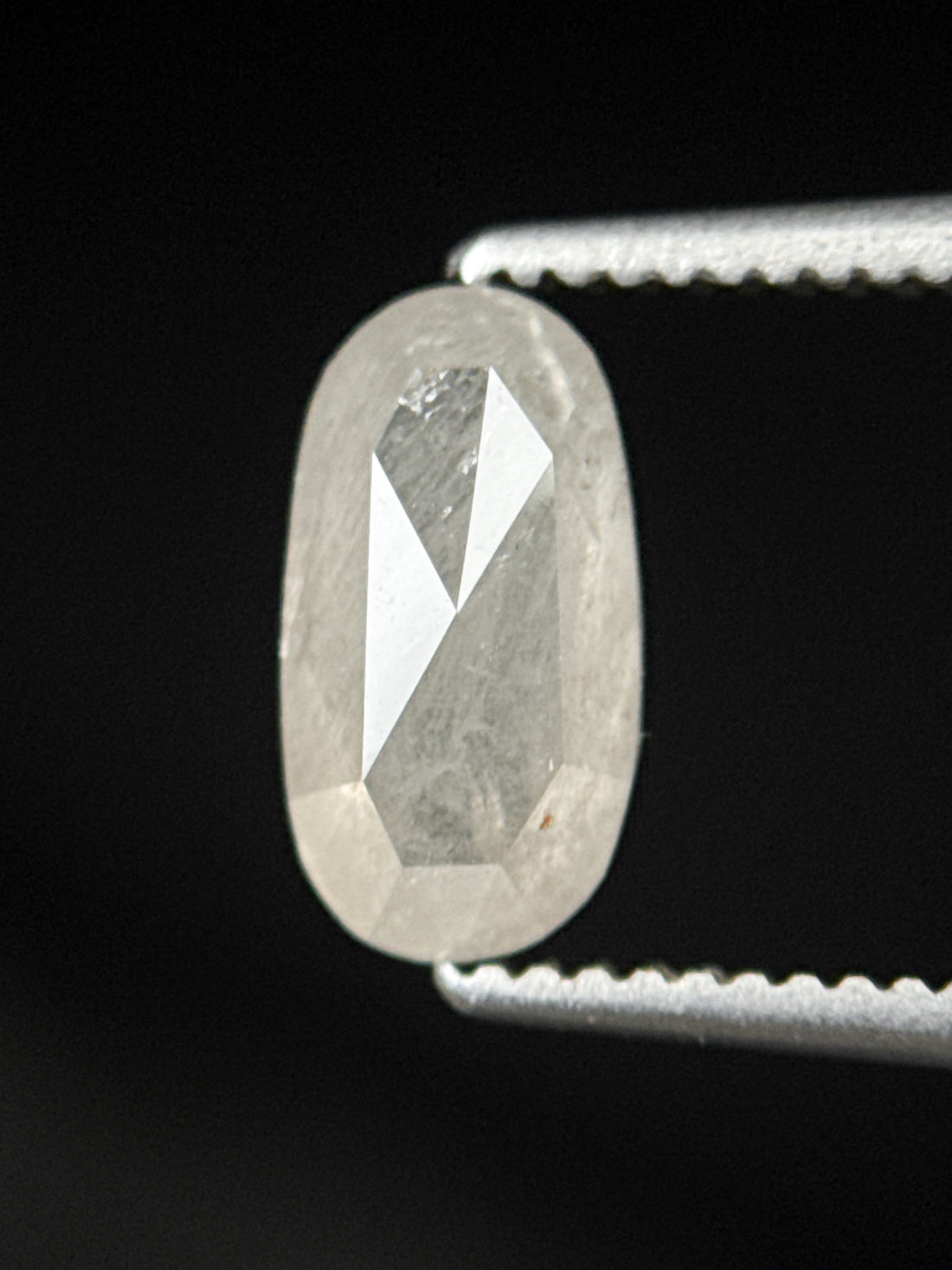 0.98 Ct Oval Rose Cut White Natural Fancy Diamond