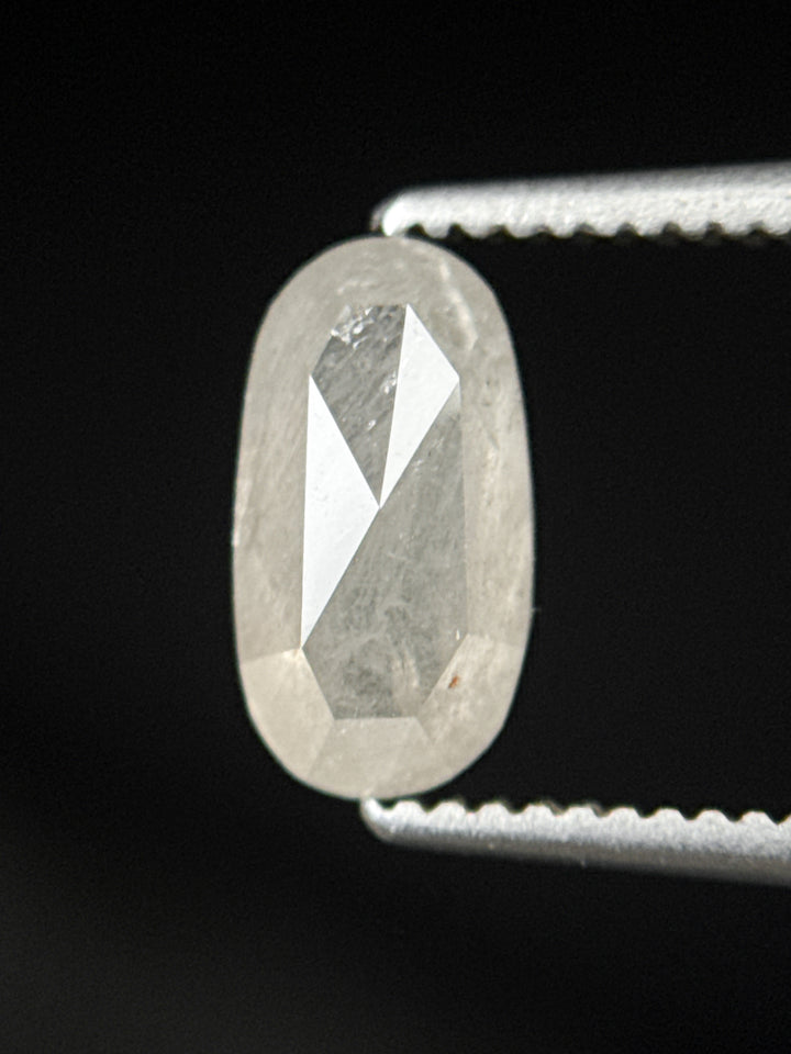 0.98 Ct Oval Rose Cut White Natural Fancy Diamond