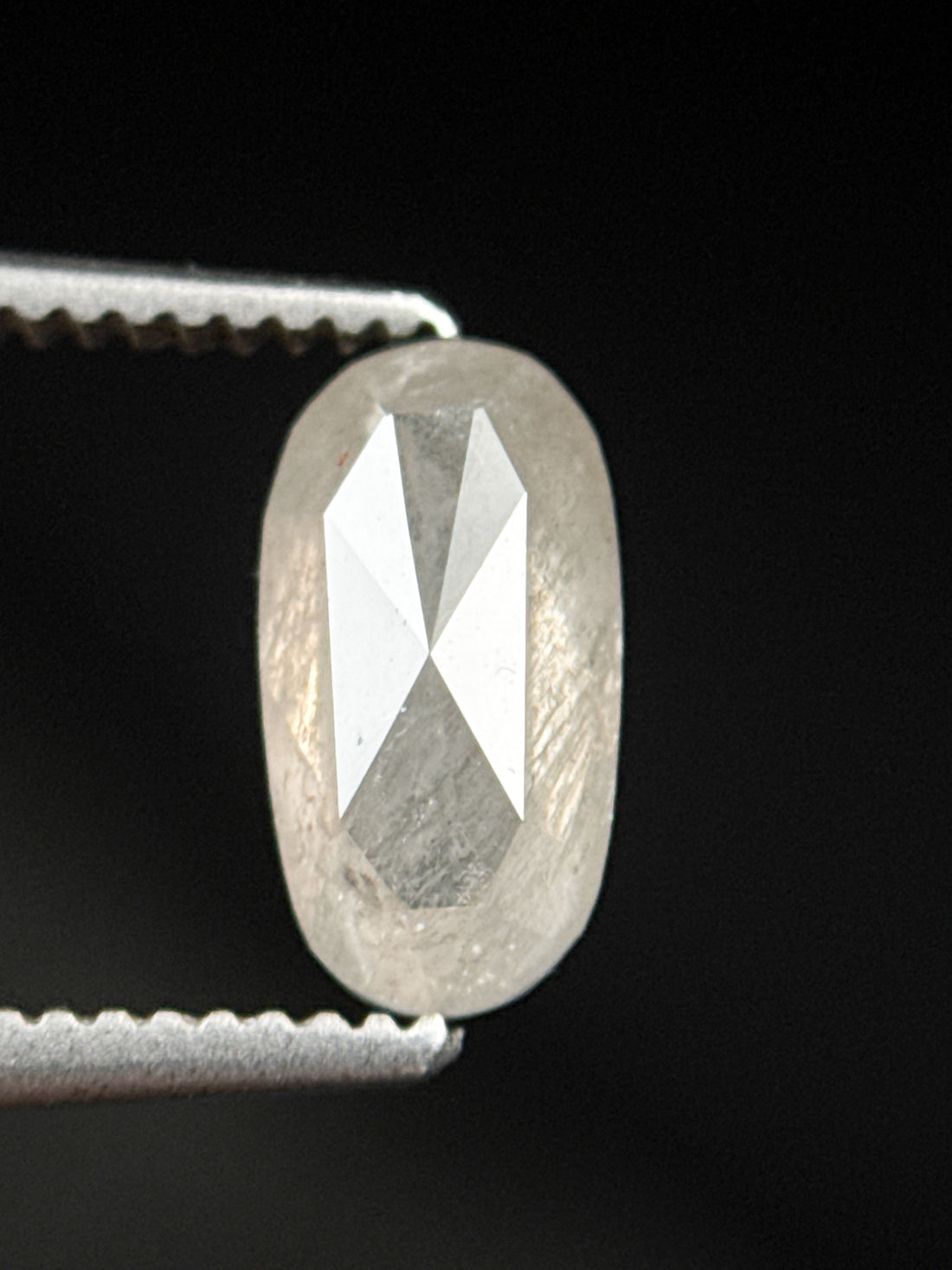 0.98 Ct Oval Rose Cut White Natural Fancy Diamond