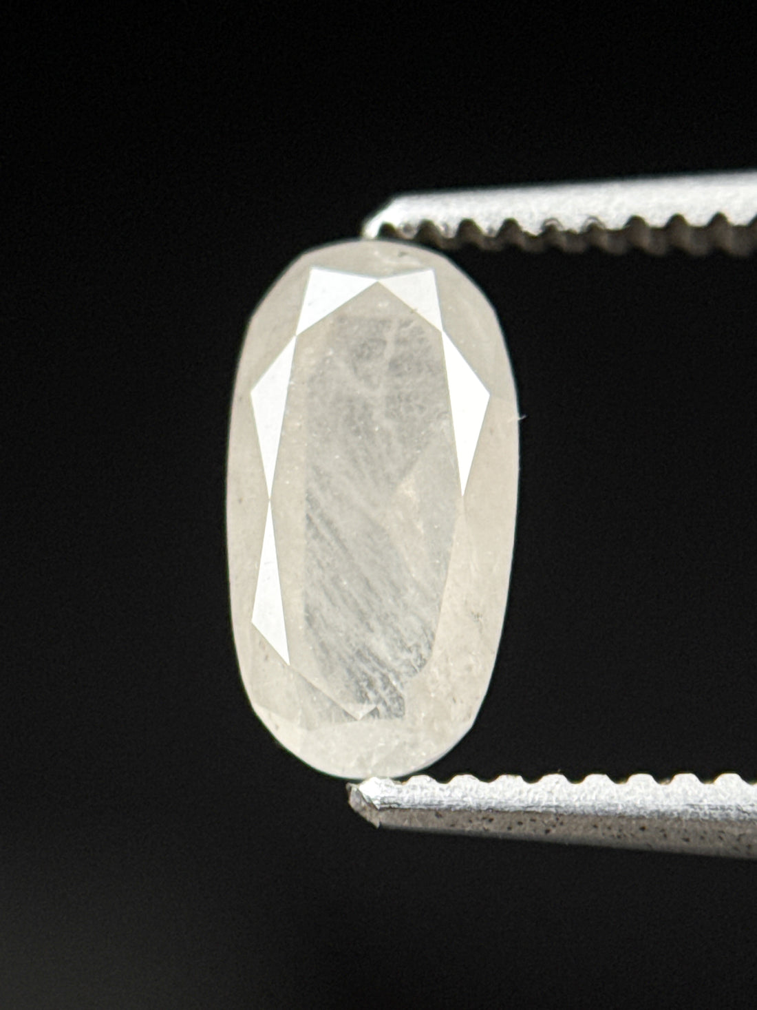 0.98 Ct Oval Rose Cut White Natural Fancy Diamond