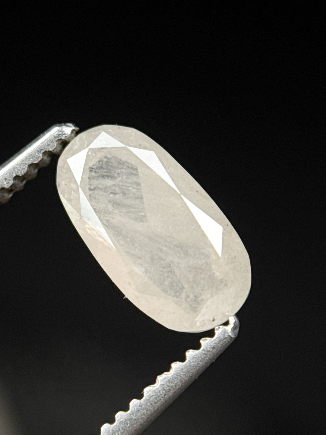 0.98 Ct Oval Rose Cut White Natural Fancy Diamond