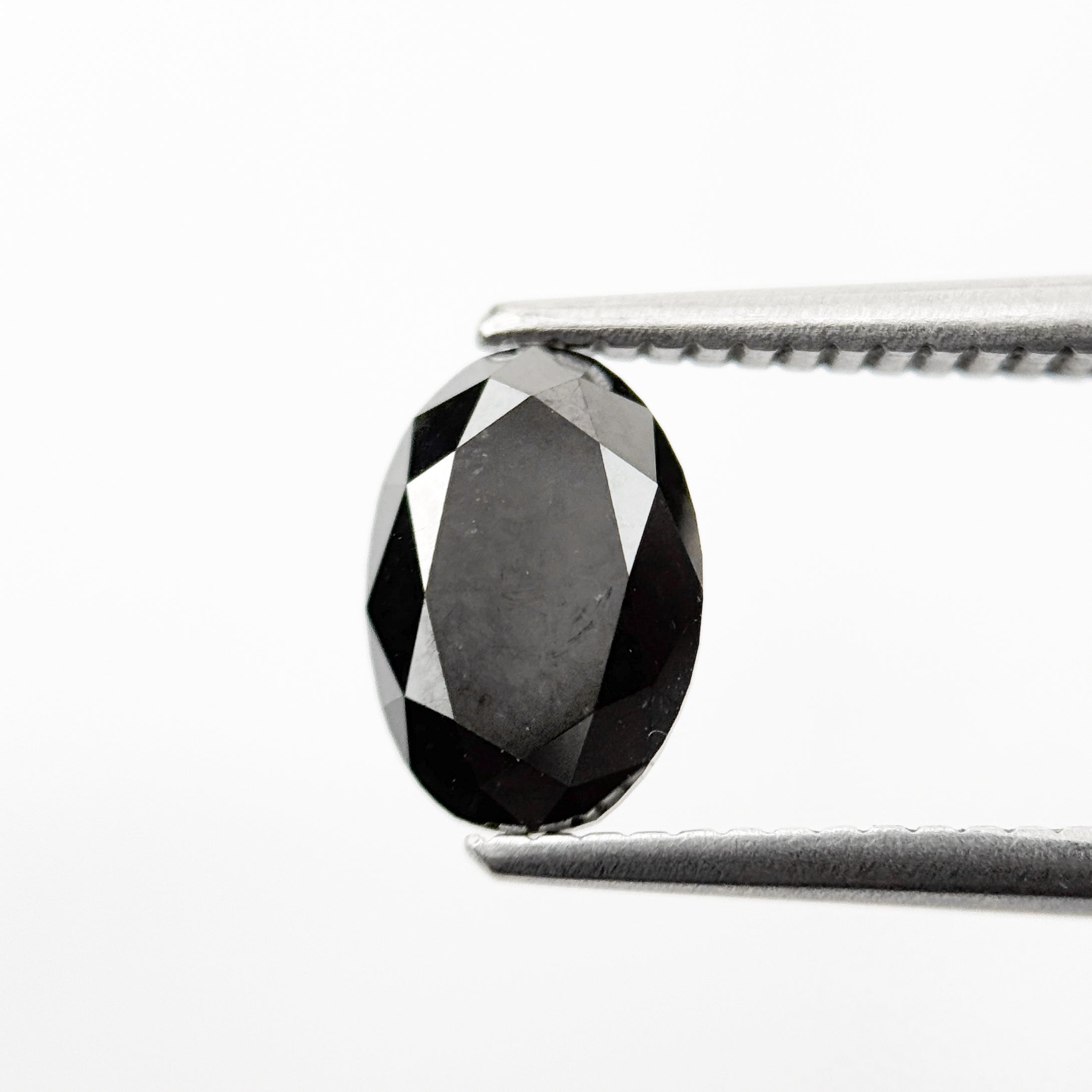 1.40 Ct Oval Brilliant Cut Black Natural Fancy Diamond