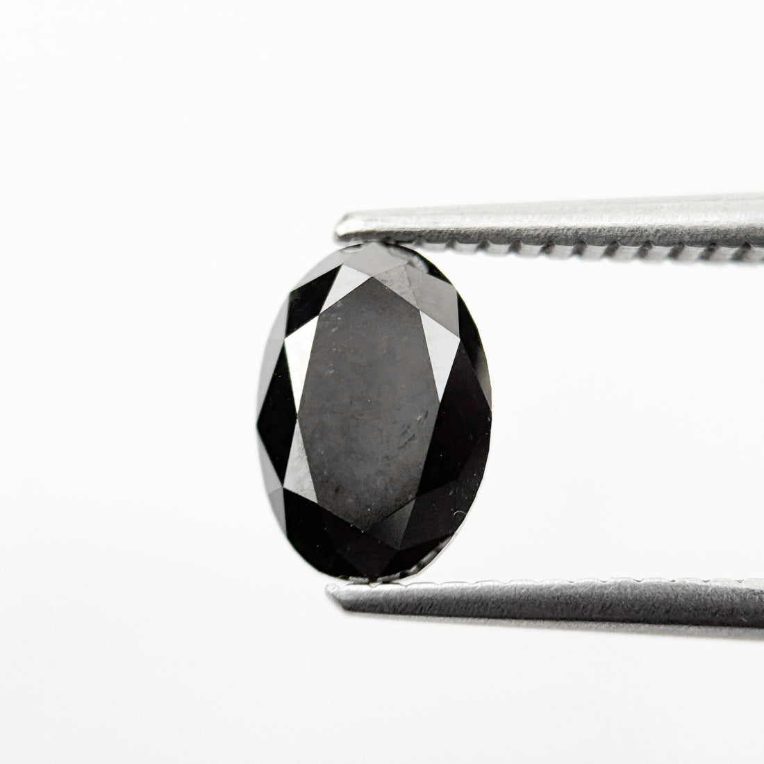 1.40 Ct Oval Brilliant Cut Black Natural Fancy Diamond