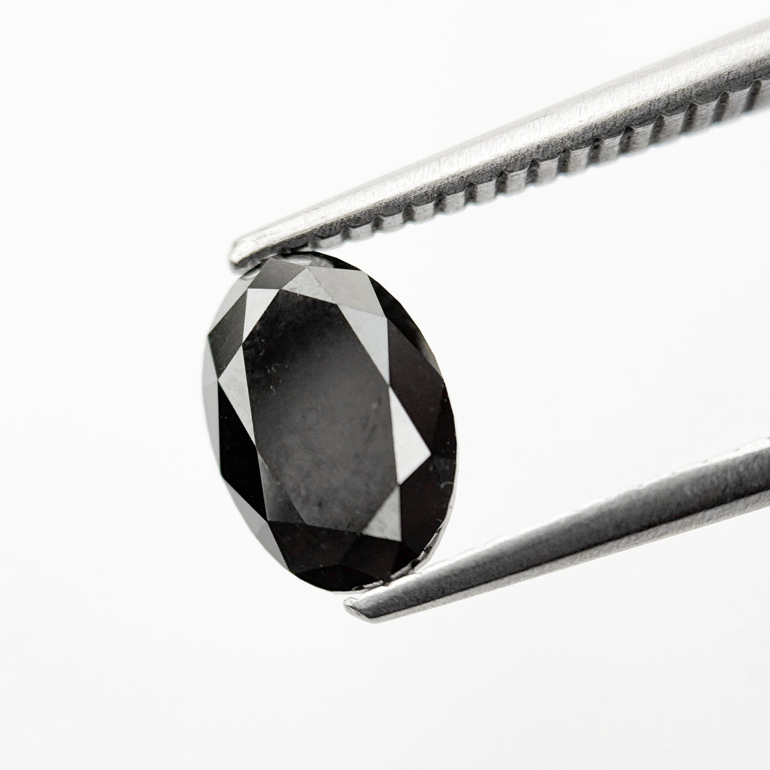 1.40 Ct Oval Brilliant Cut Black Natural Fancy Diamond