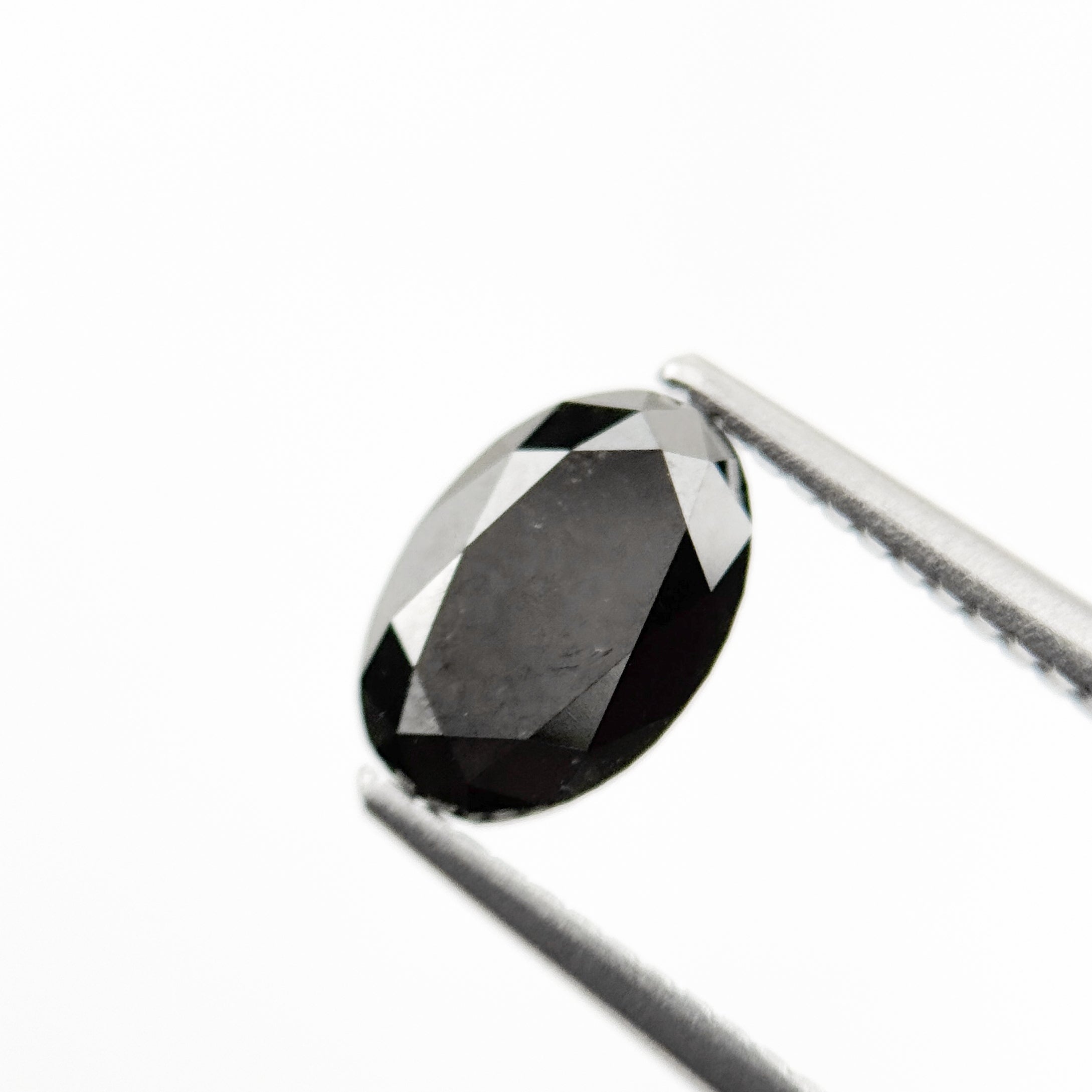 1.40 Ct Oval Brilliant Cut Black Natural Fancy Diamond