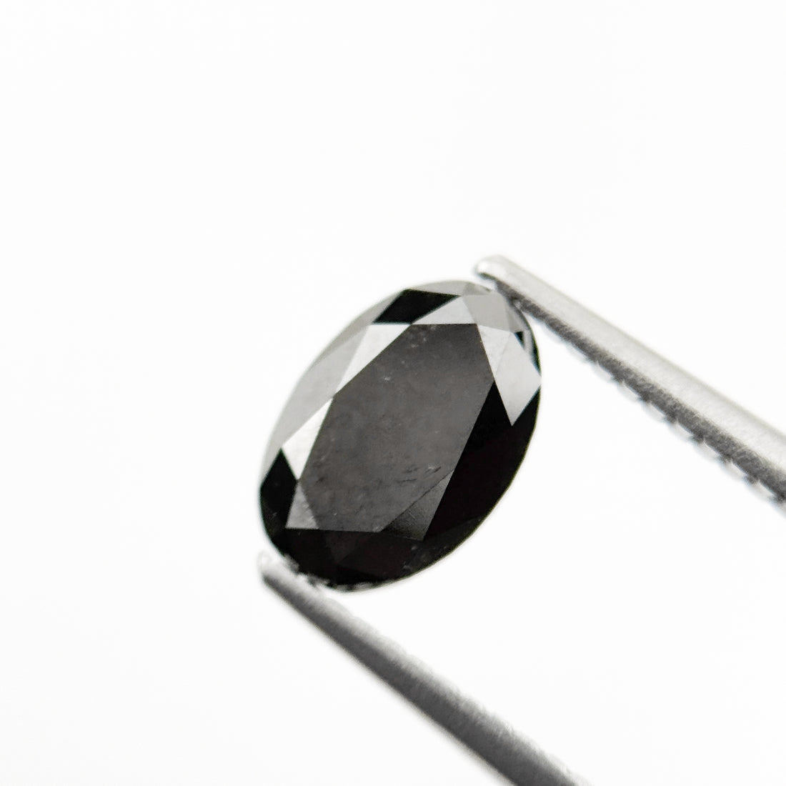 1.40 Ct Oval Brilliant Cut Black Natural Fancy Diamond