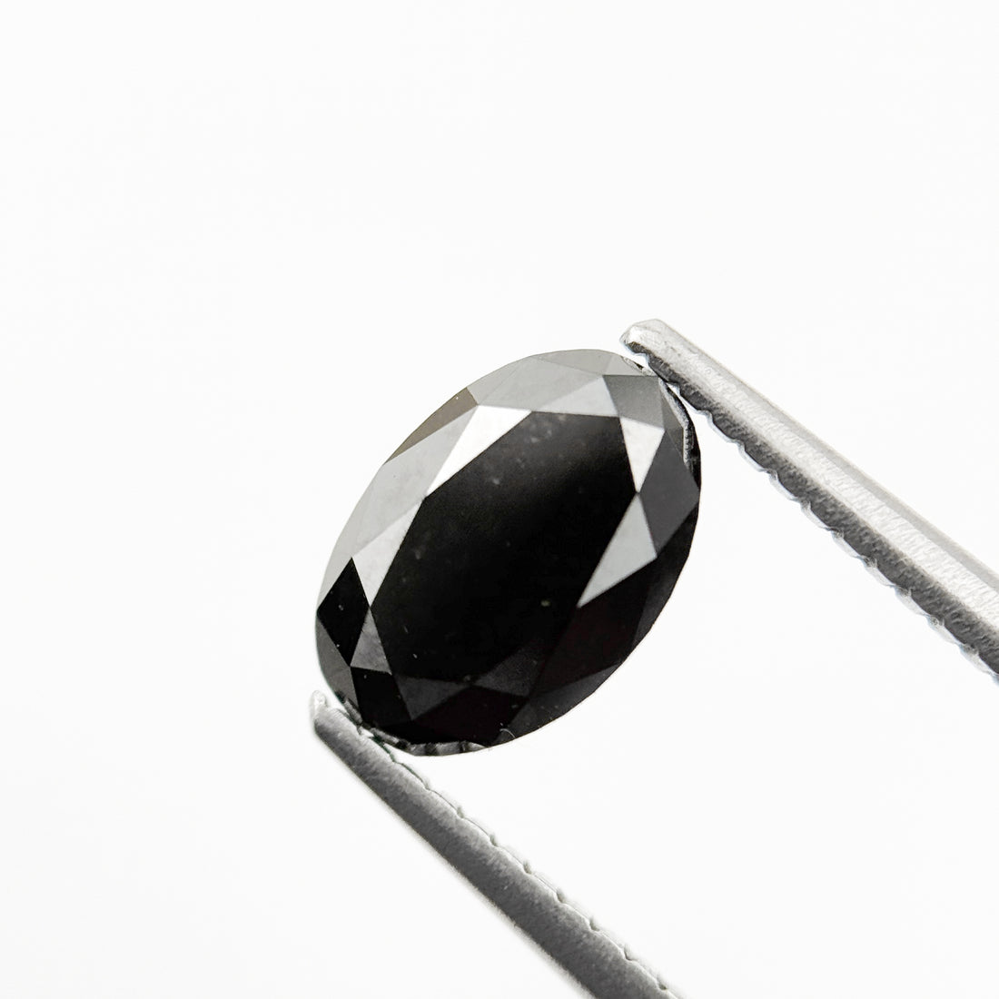 1.40 Ct Oval Brilliant Cut Black Natural Fancy Diamond