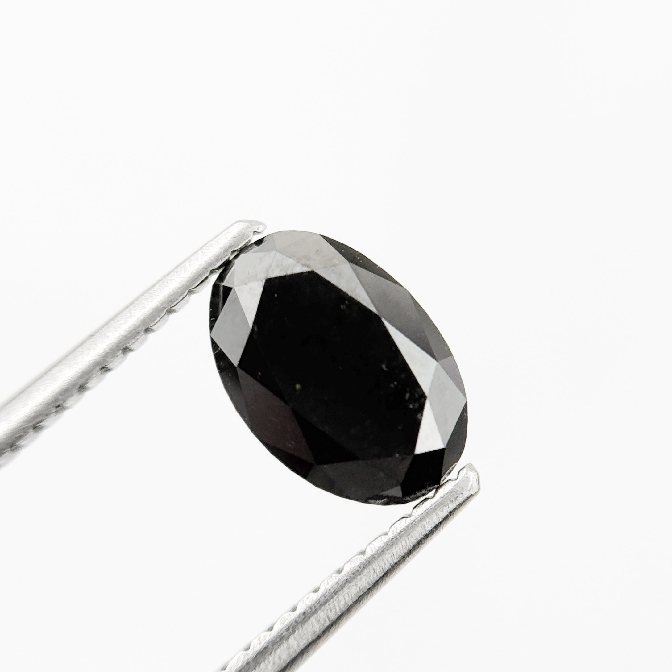 1.40 Ct Oval Brilliant Cut Black Natural Fancy Diamond
