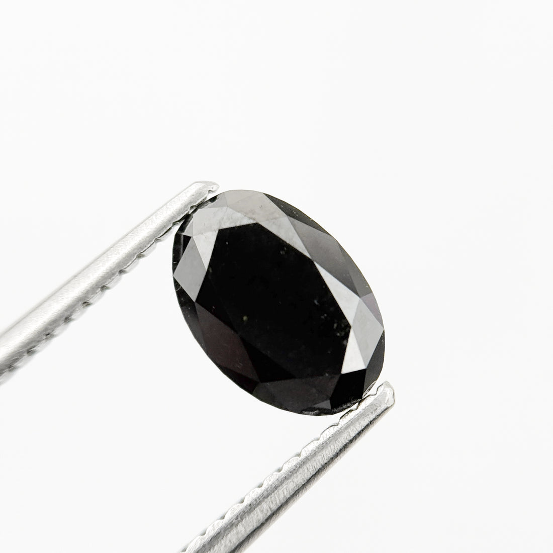 1.40 Ct Oval Brilliant Cut Black Natural Fancy Diamond