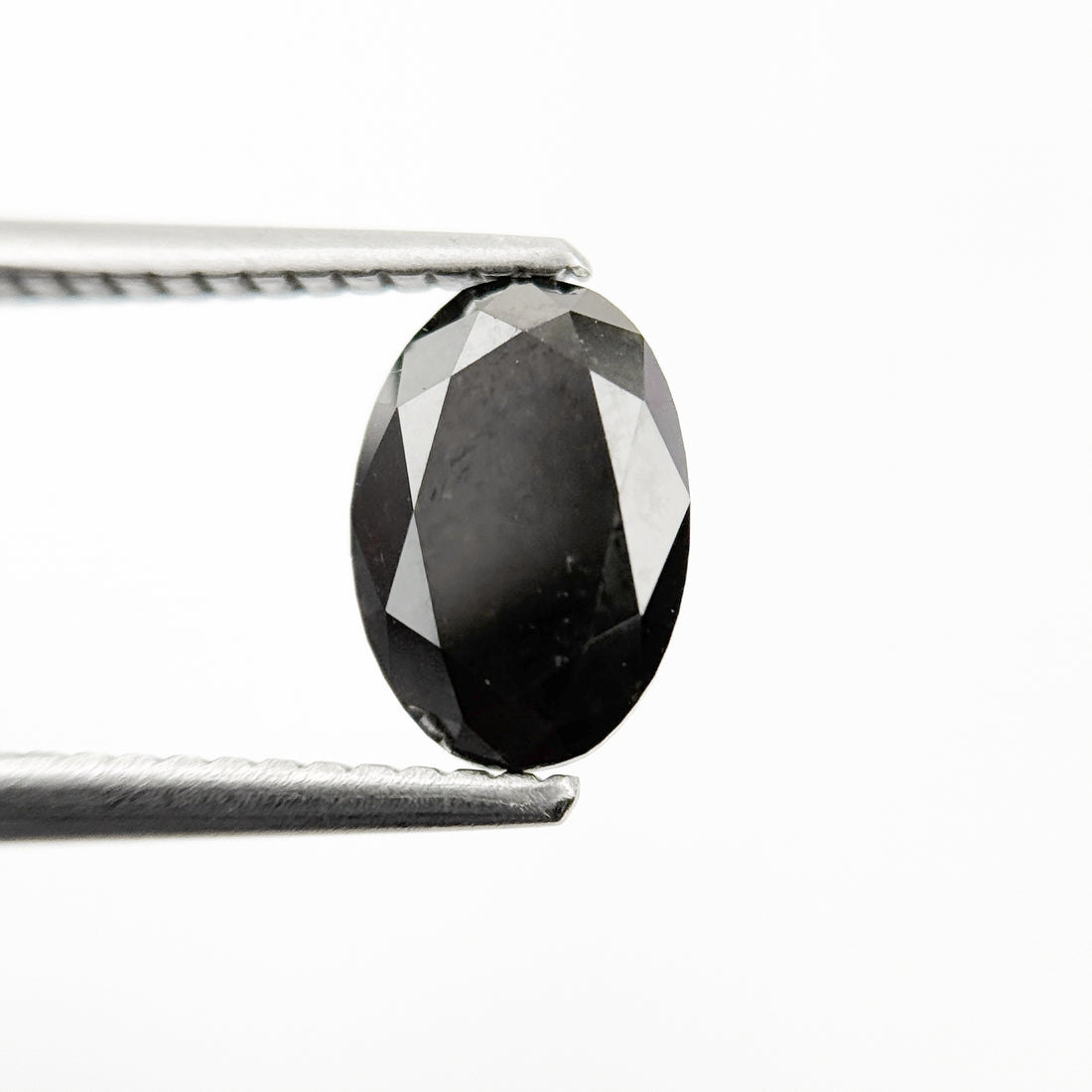 1.40 Ct Oval Brilliant Cut Black Natural Fancy Diamond