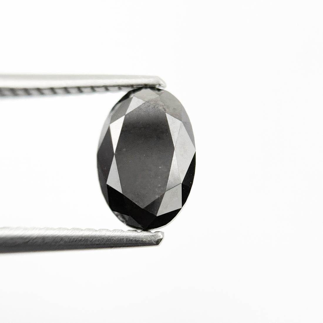1.40 Ct Oval Brilliant Cut Black Natural Fancy Diamond