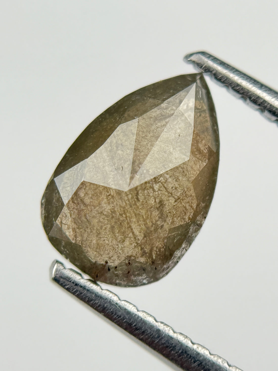 1.26 Ct Pear Rose Cut Brown Natural Fancy Diamond