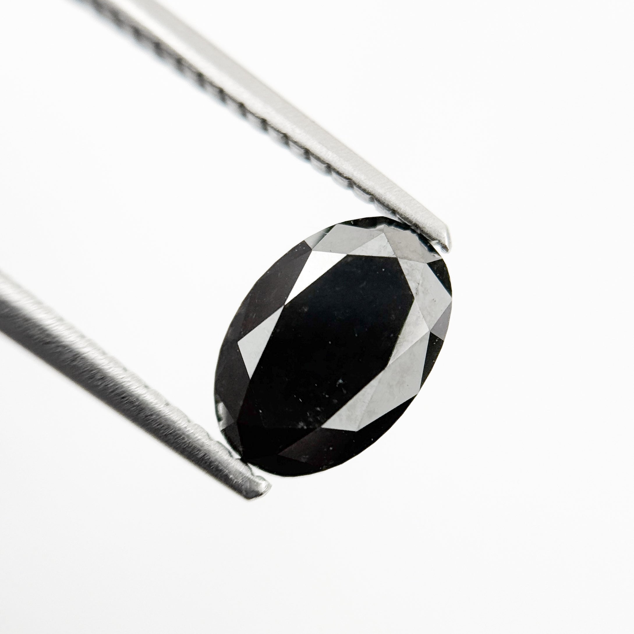 1.40 Ct Oval Brilliant Cut Black Natural Fancy Diamond