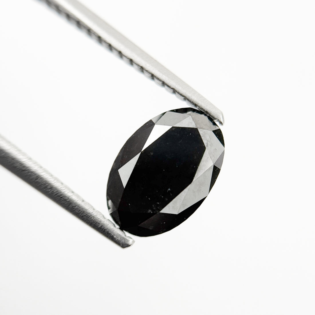 1.40 Ct Oval Brilliant Cut Black Natural Fancy Diamond